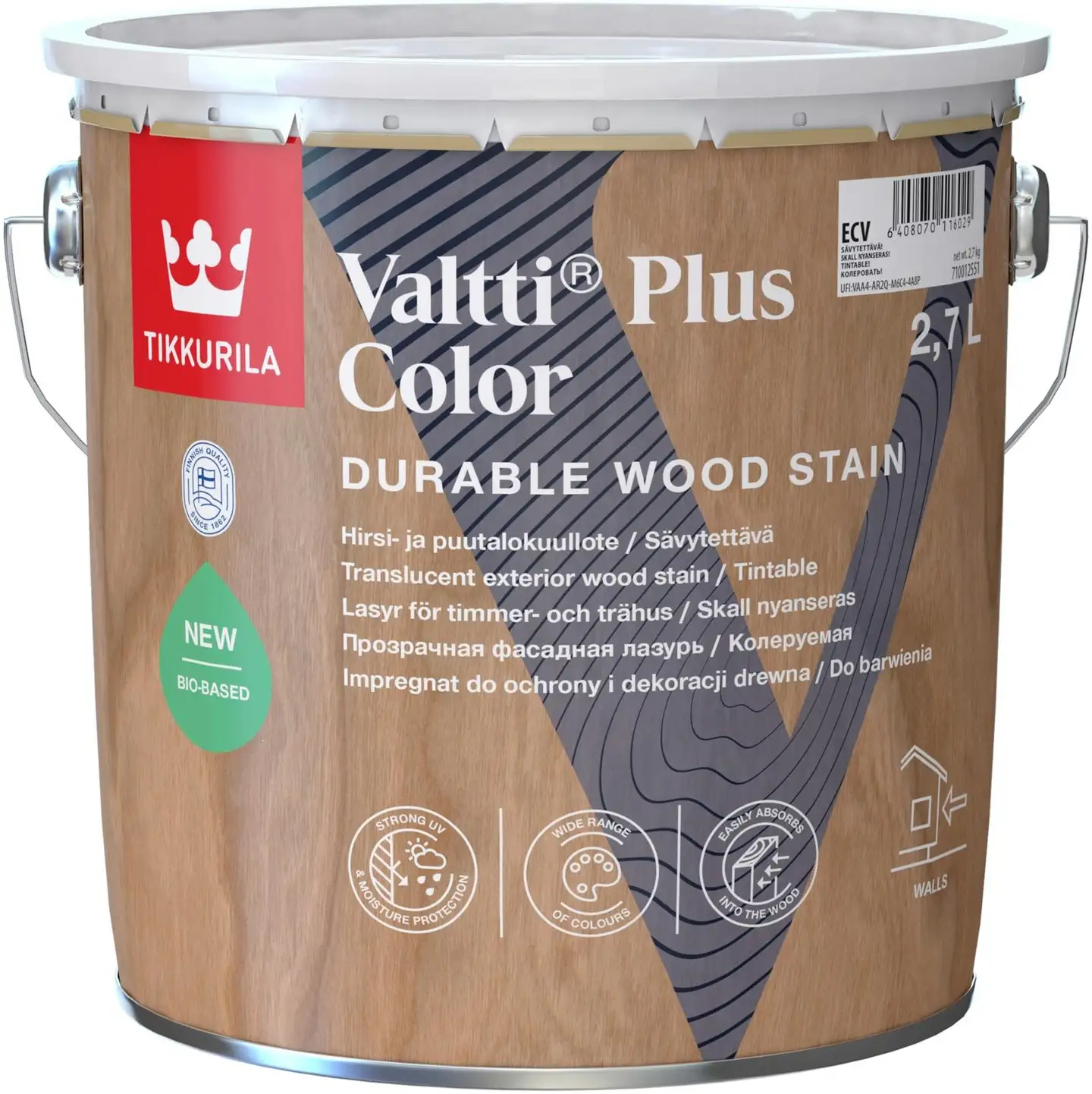 Tikkurila kuullote Valtti Plus Color 2,7 l ECV sävytettävä