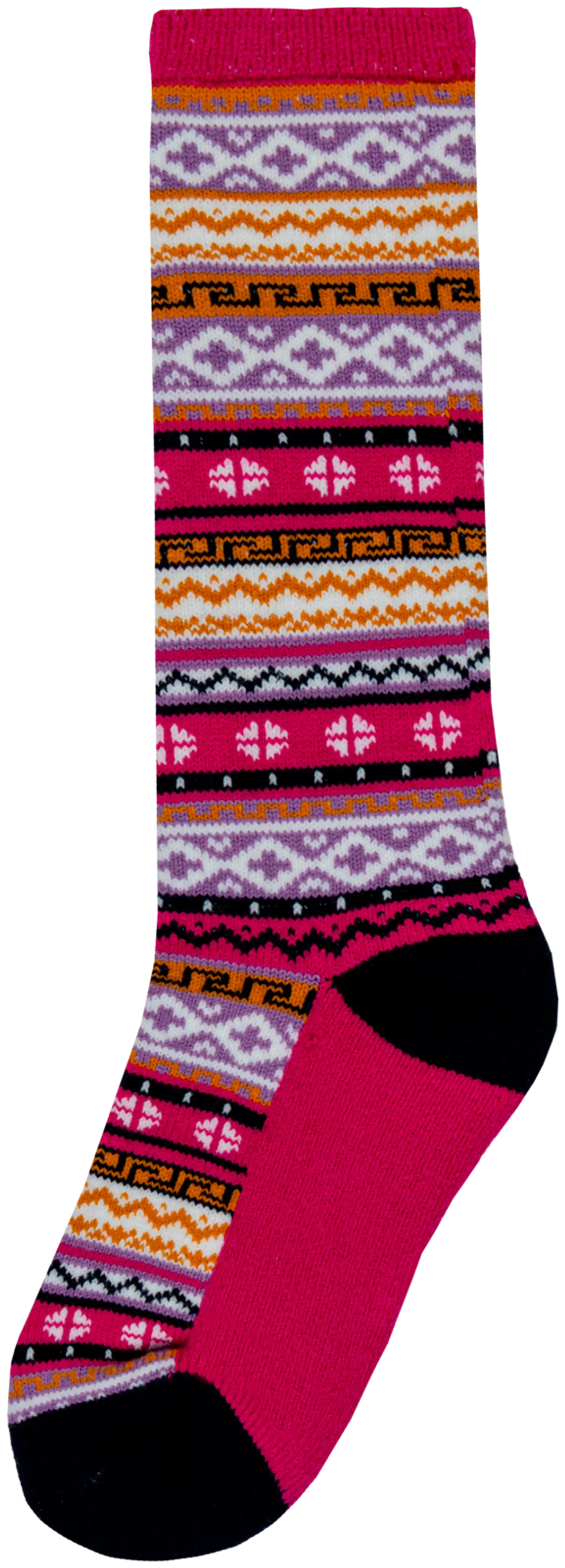 FOC lasten kirjoneulesukat 234FOC2501 - pink - 1