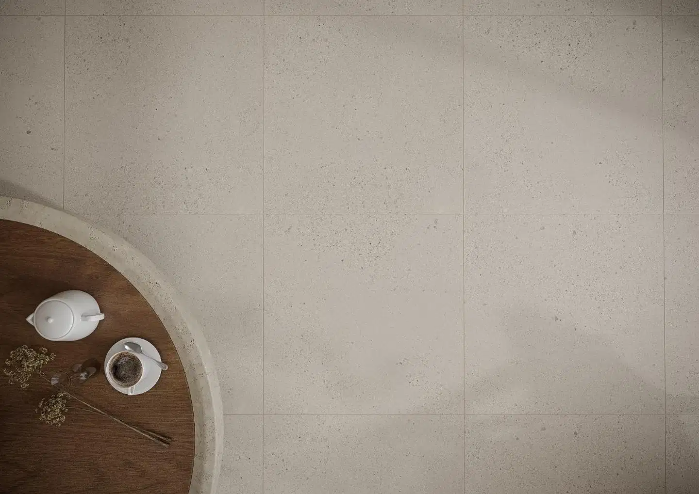 Small Terrazzo lattialaatta White 48 x 48 mm - 2