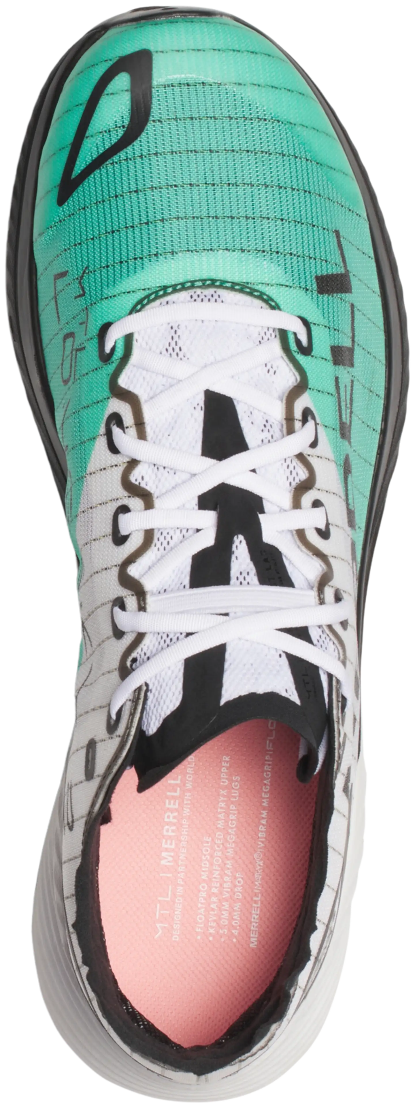 Merrell miesten maastojuoksukengät MTL Long Sky Matryx - white/turquoise - 6