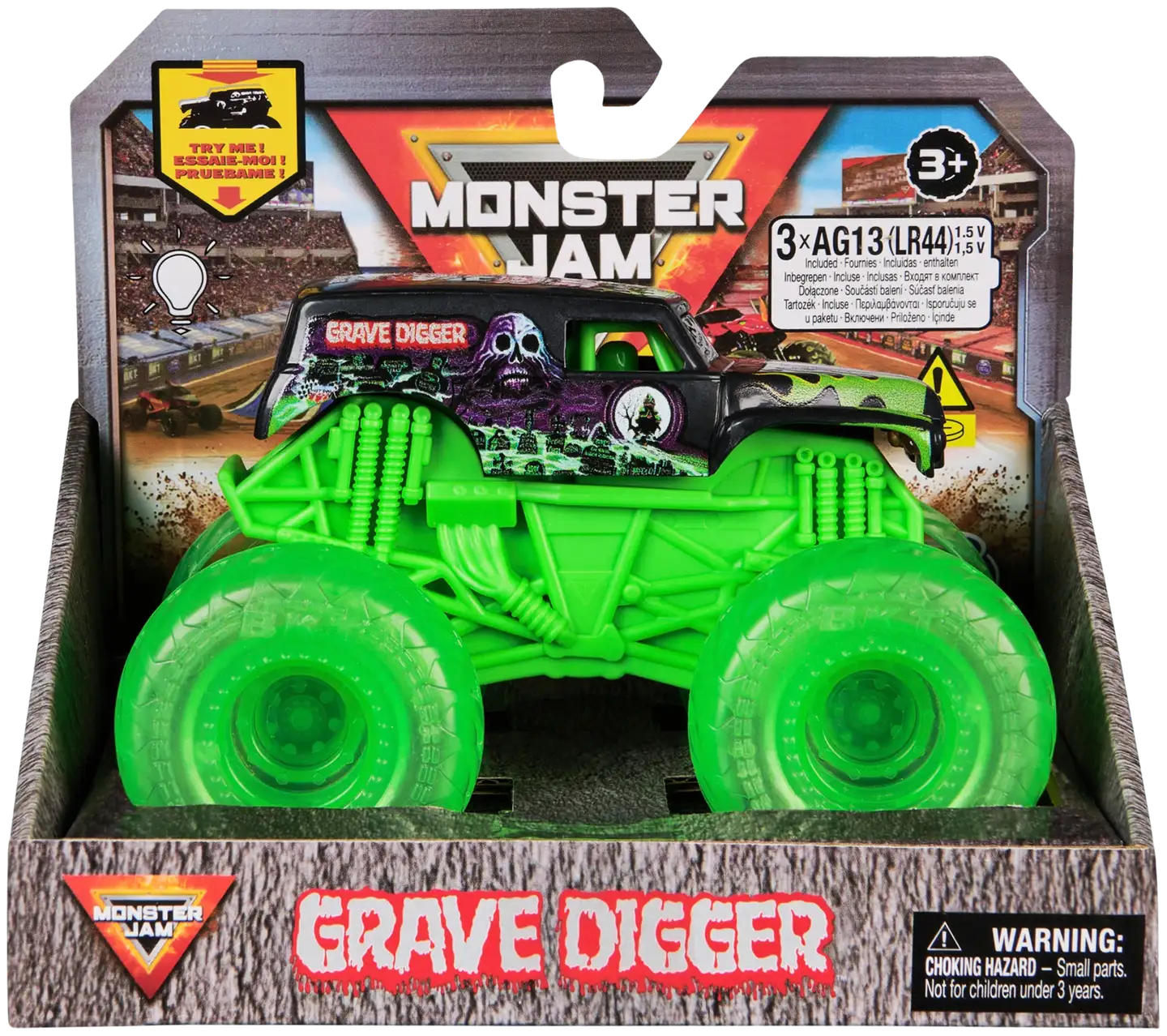 Monster Jam 1:43 Valaistuvat renkaat auto - 1