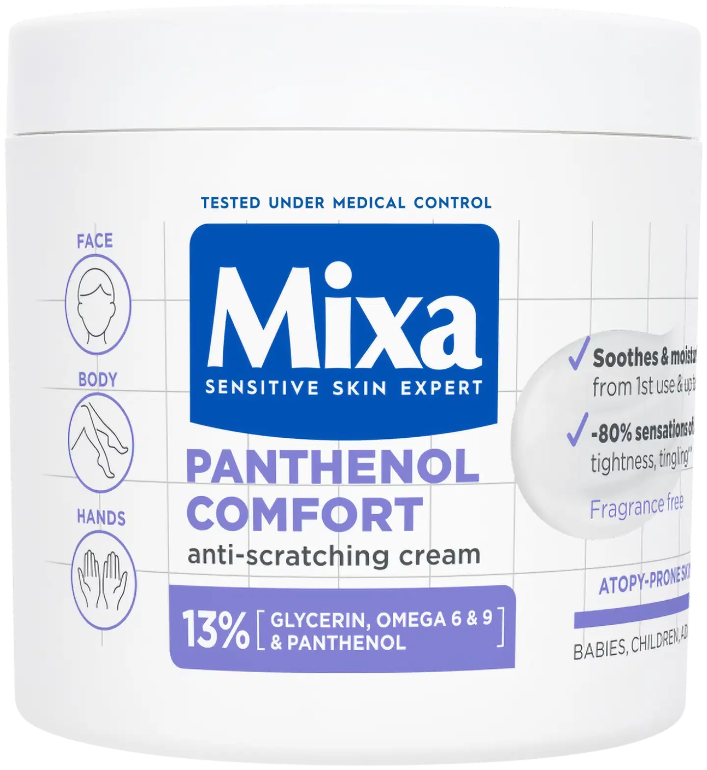 Mixa Panthenol Comfort Voide kuivalle ja herkälle iholle, jolla on taipumus atopiaan 400ml - 1