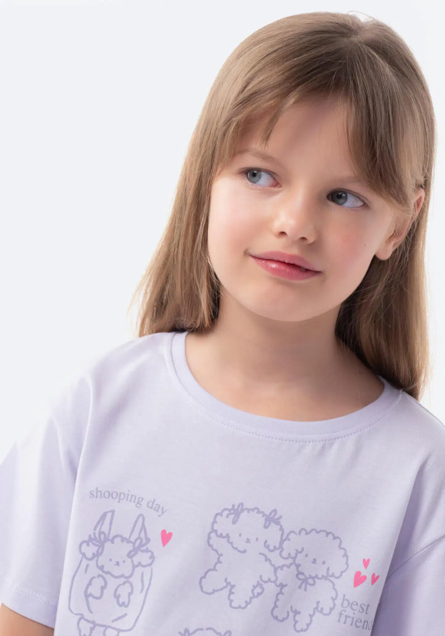 TEX BASIC lasten t-paita I276629 - LILAC LIGHT - 5