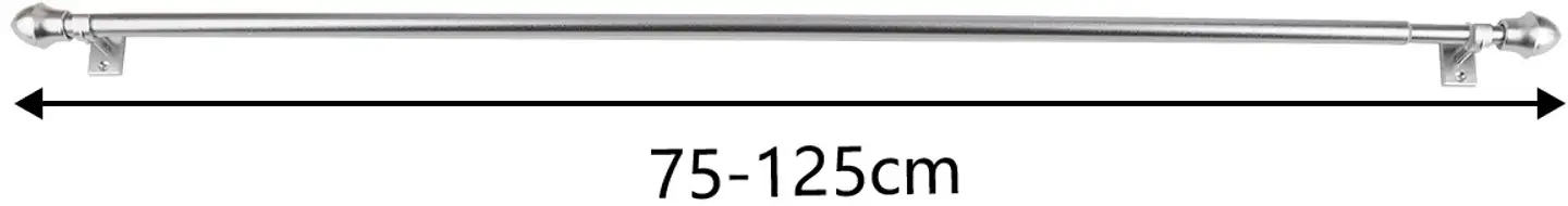 Ihanin verhotanko Cafe hopea 75-125cm 11/13mm - 3