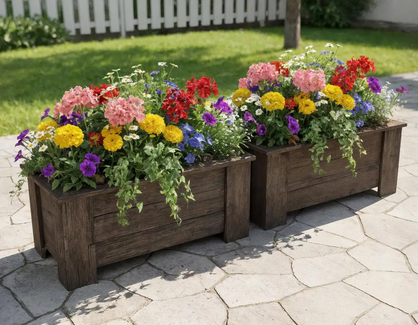 Miljöörakennus kukkalaatikko 35x80x41 tummanharmaa - 4