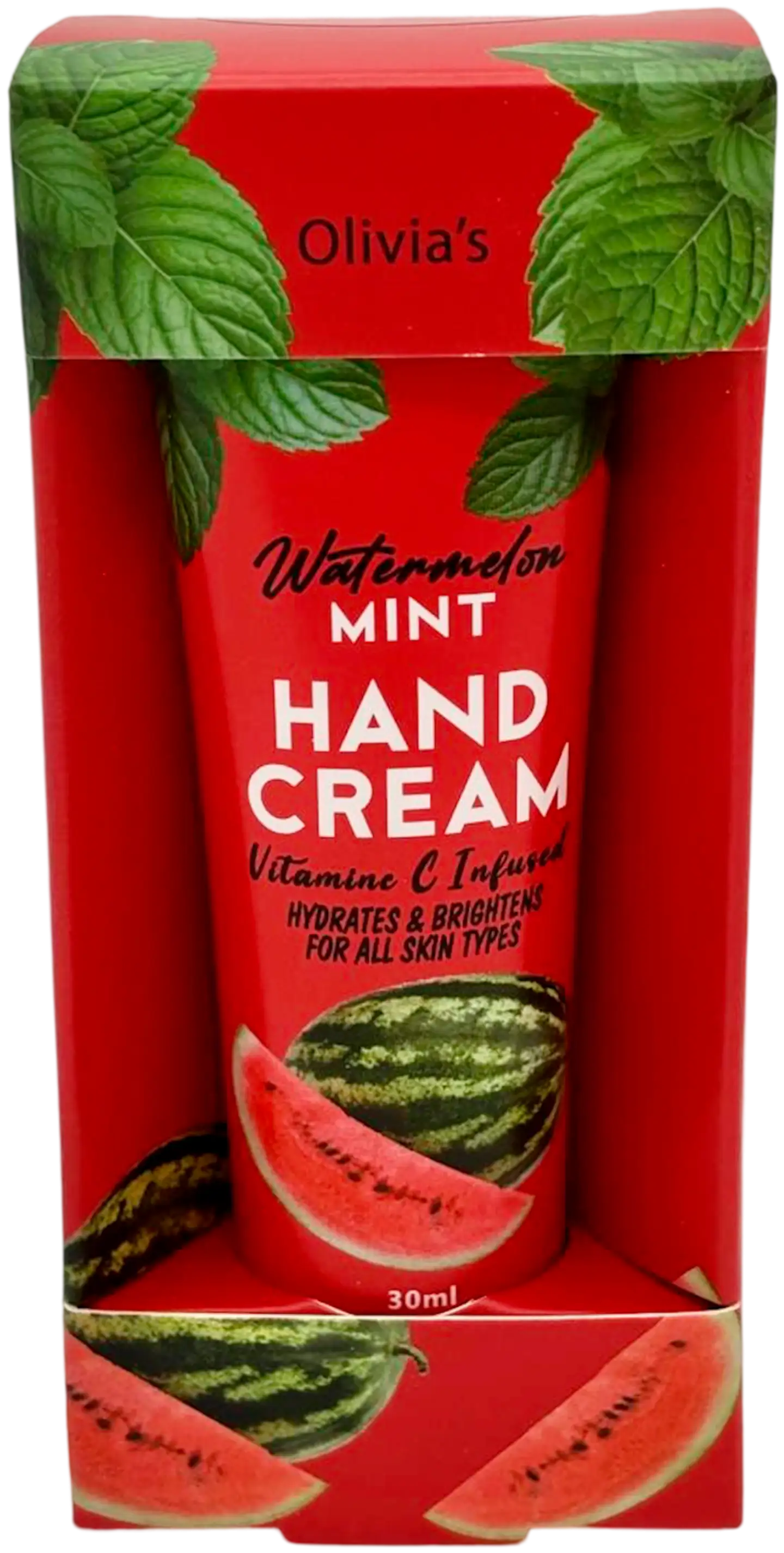 OLIVIA'S Käsivoide 30 ml vesimeloni ja minttu