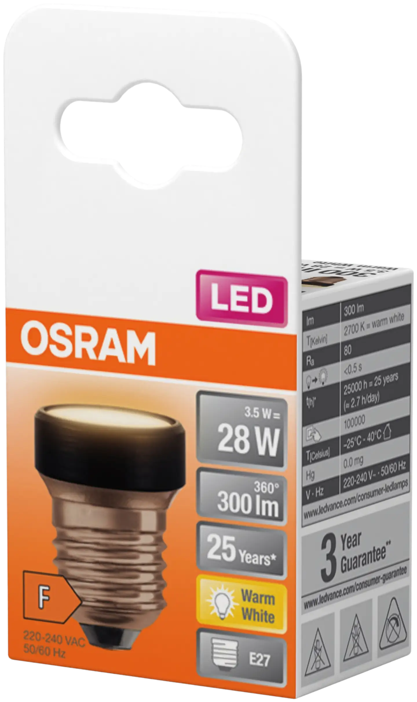 OSRAM LED-lamppu Star Flat 3,5W 2700K 300lm E27 - 2