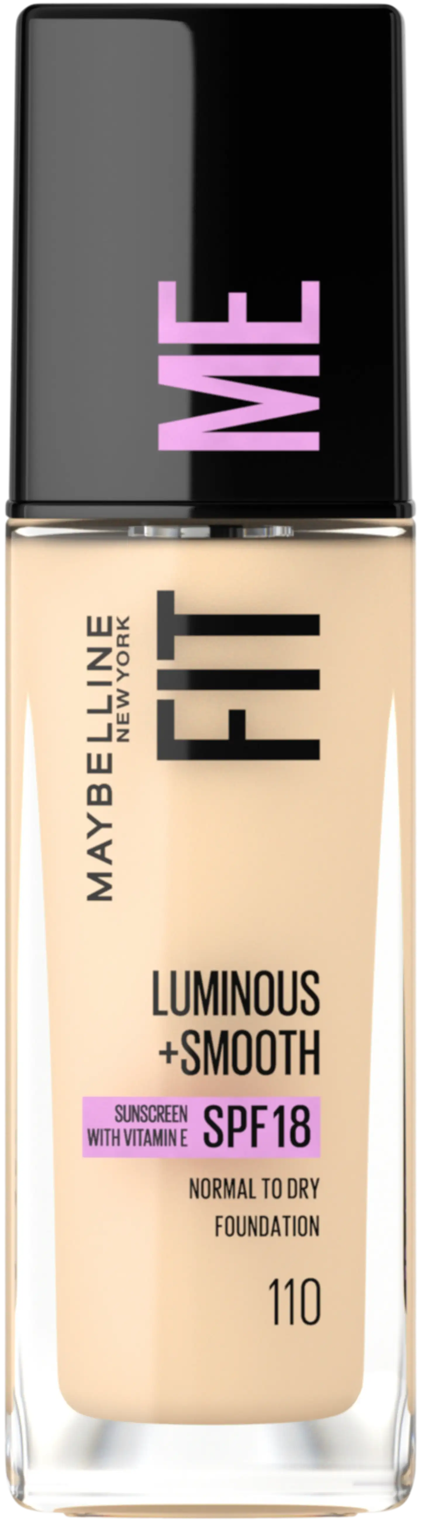 Maybelline New York  Fit Me Luminous & Smooth 110 Porcelain -meikkivoide 30ml - 1