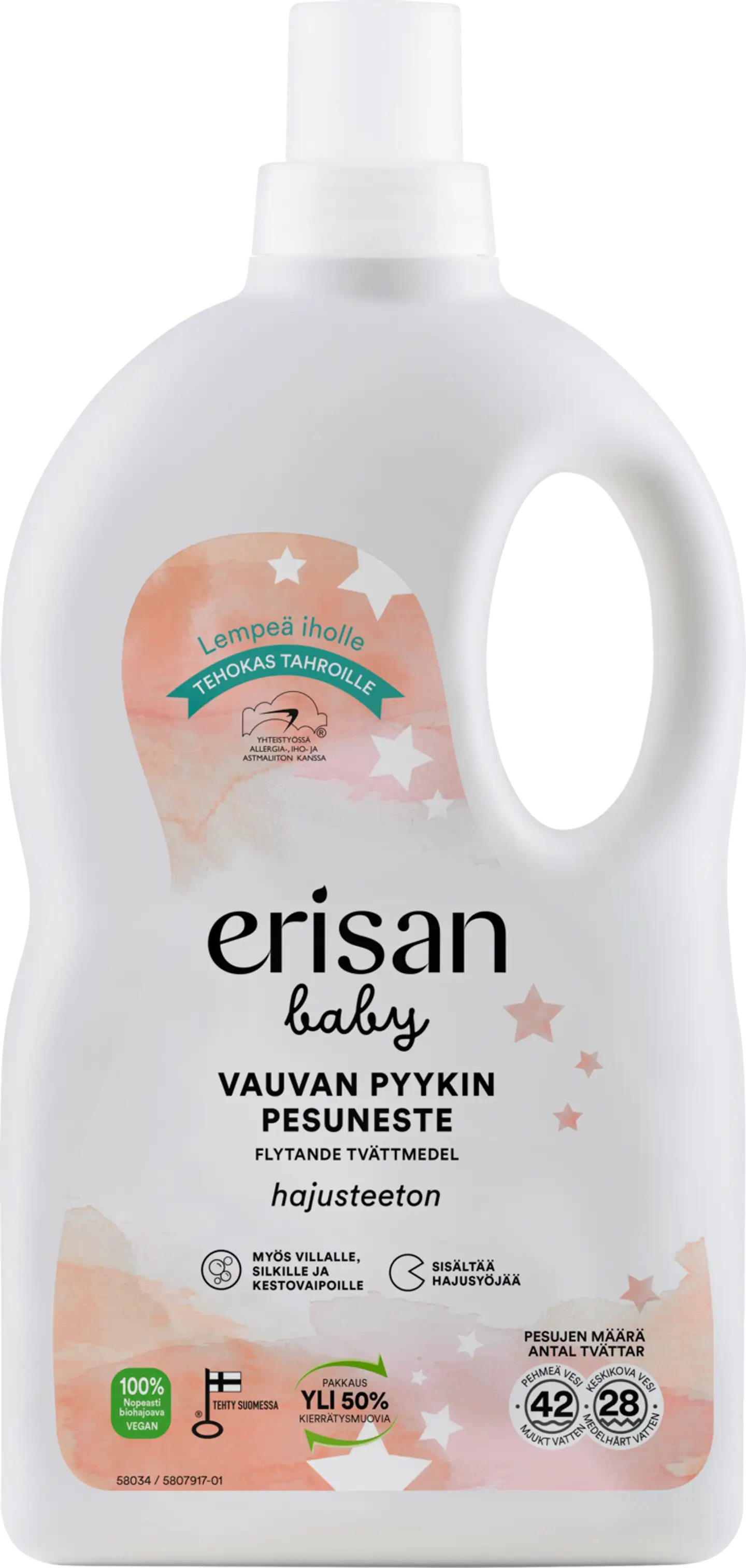 Erisan Hajusteeton  Baby Pyykinpesuneste 1,5 l