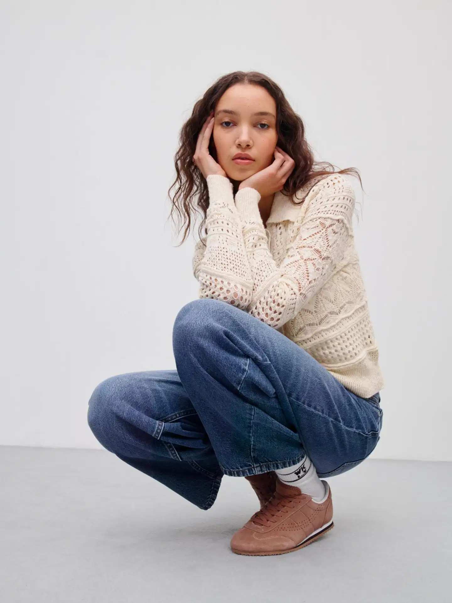 WKLY. naisten tennarit Cathy - Brown/white - 2