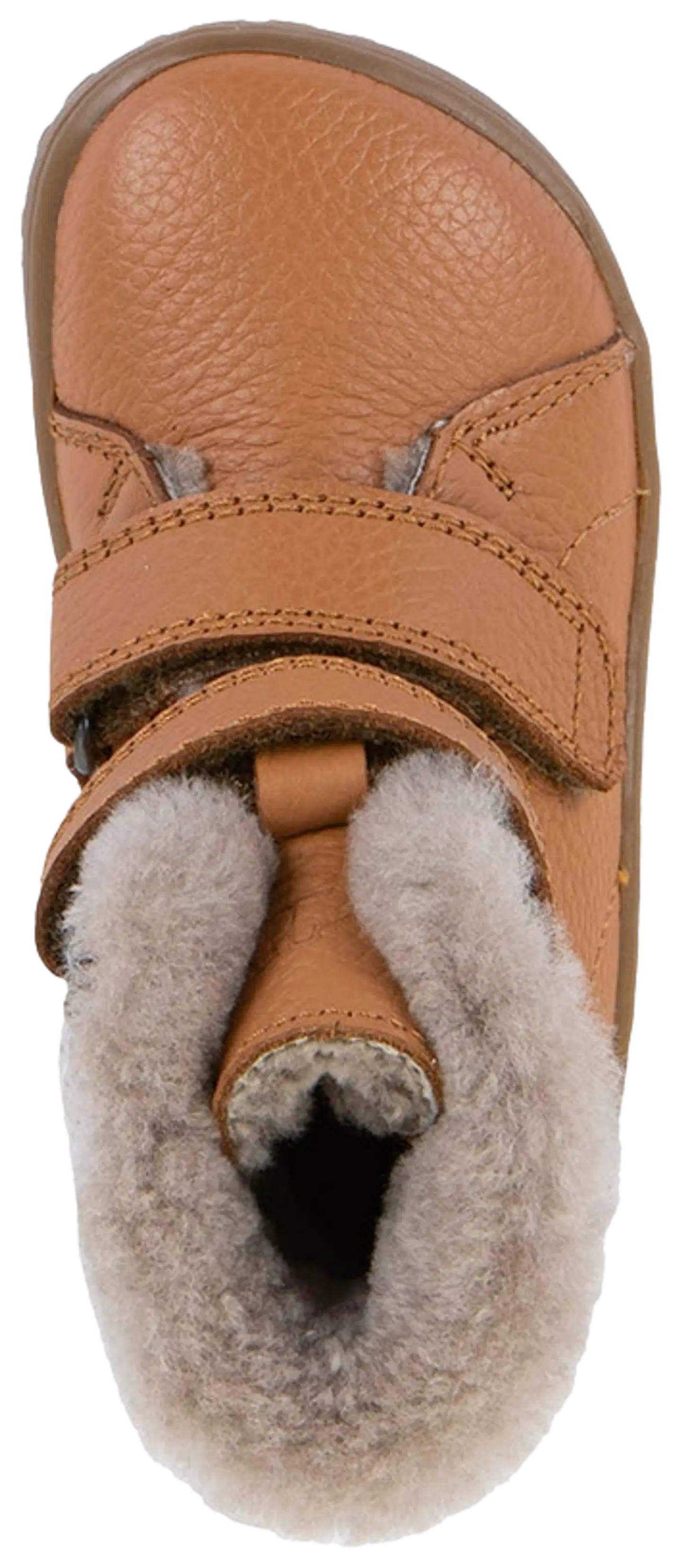 Froddo lasten lampaanvillavuorellinen talvipaljasjalkakenkä Furry Boot - COGNAC - 6