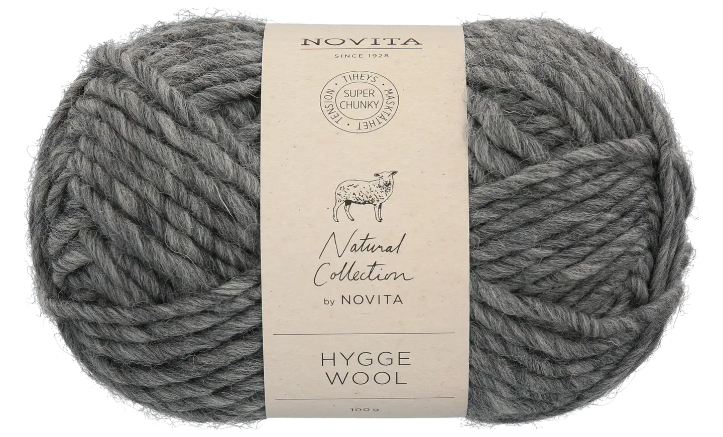 Novita Hygge Wool lanka 100 g sumu 075 - 1