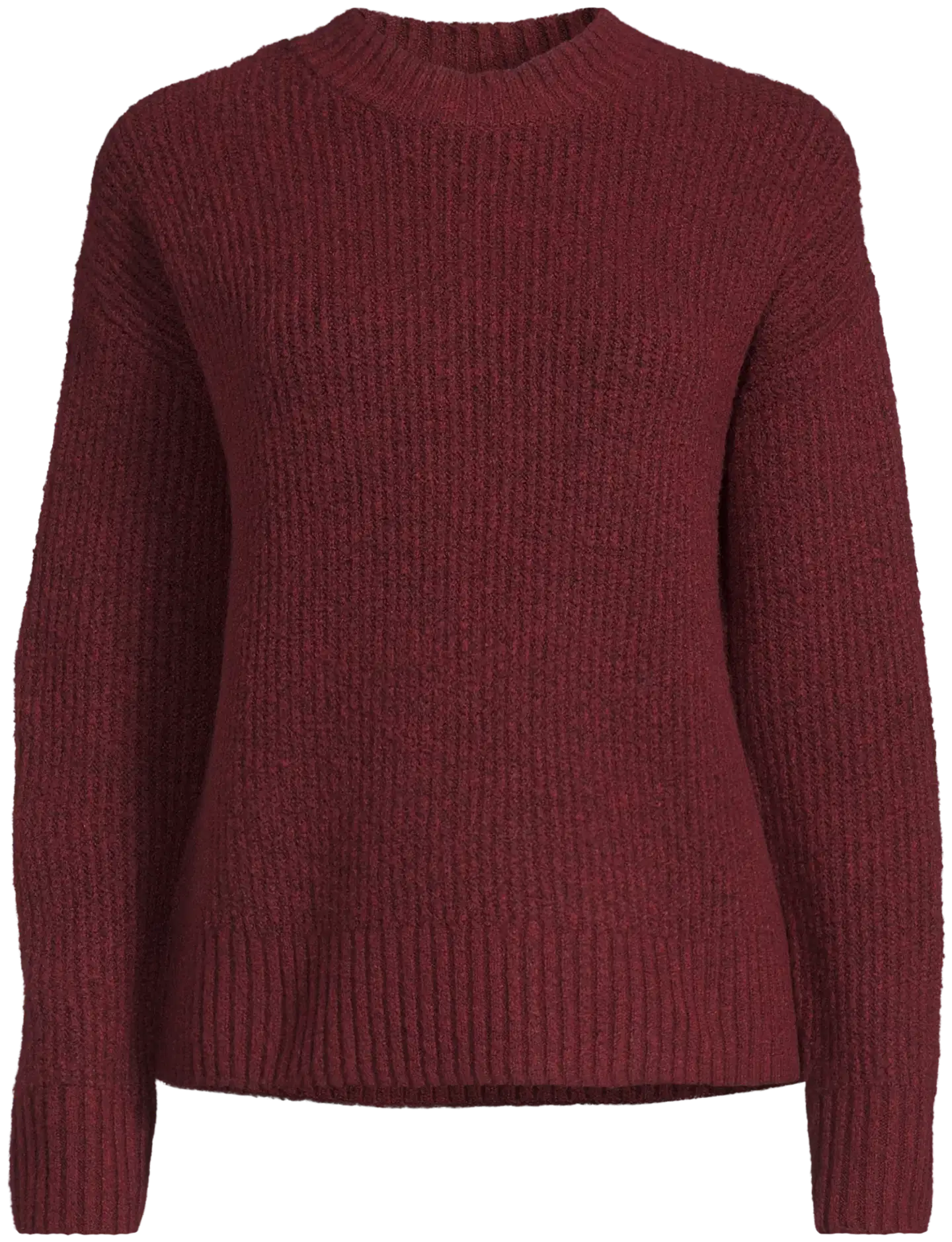 House naisten neulepusero kilppari soft 213H264013 - wine red as cutting - 2