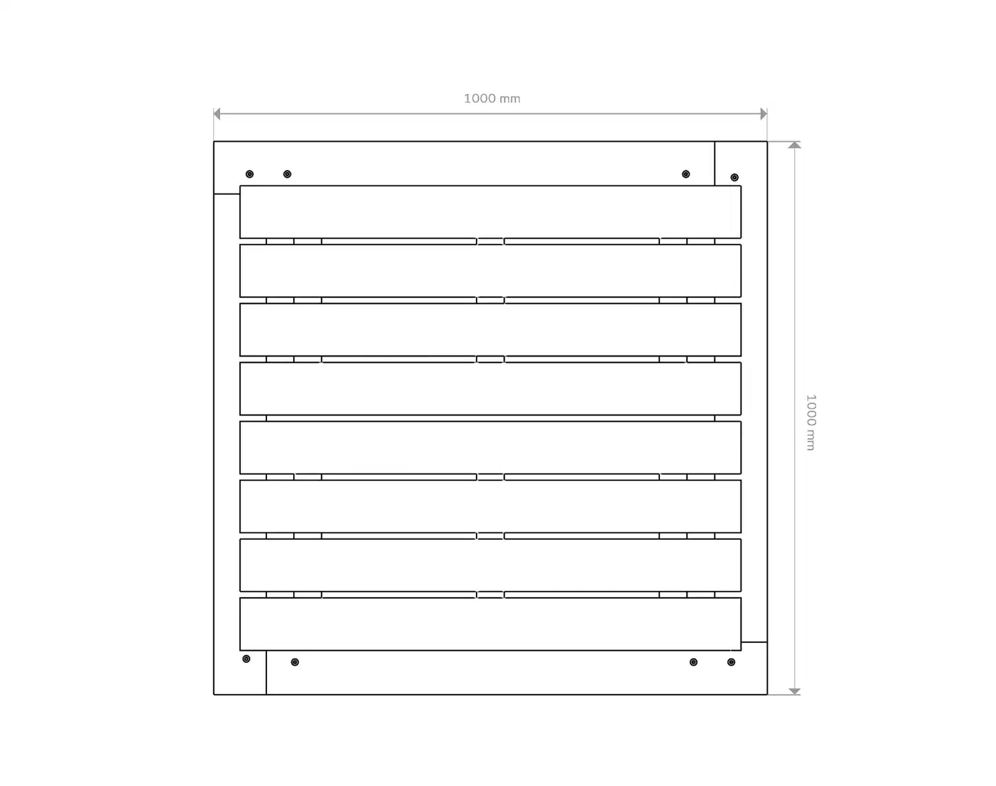 Hiekkalaatikko kannella 22x100x100cm - 3
