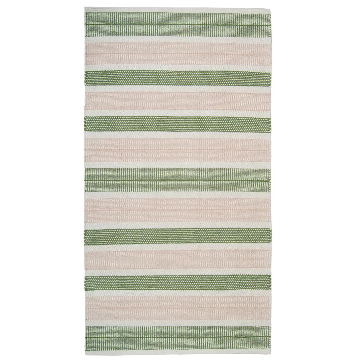 ihankotona puuvillamatto Foksi 80x200 cm vihreä-roosa - 1