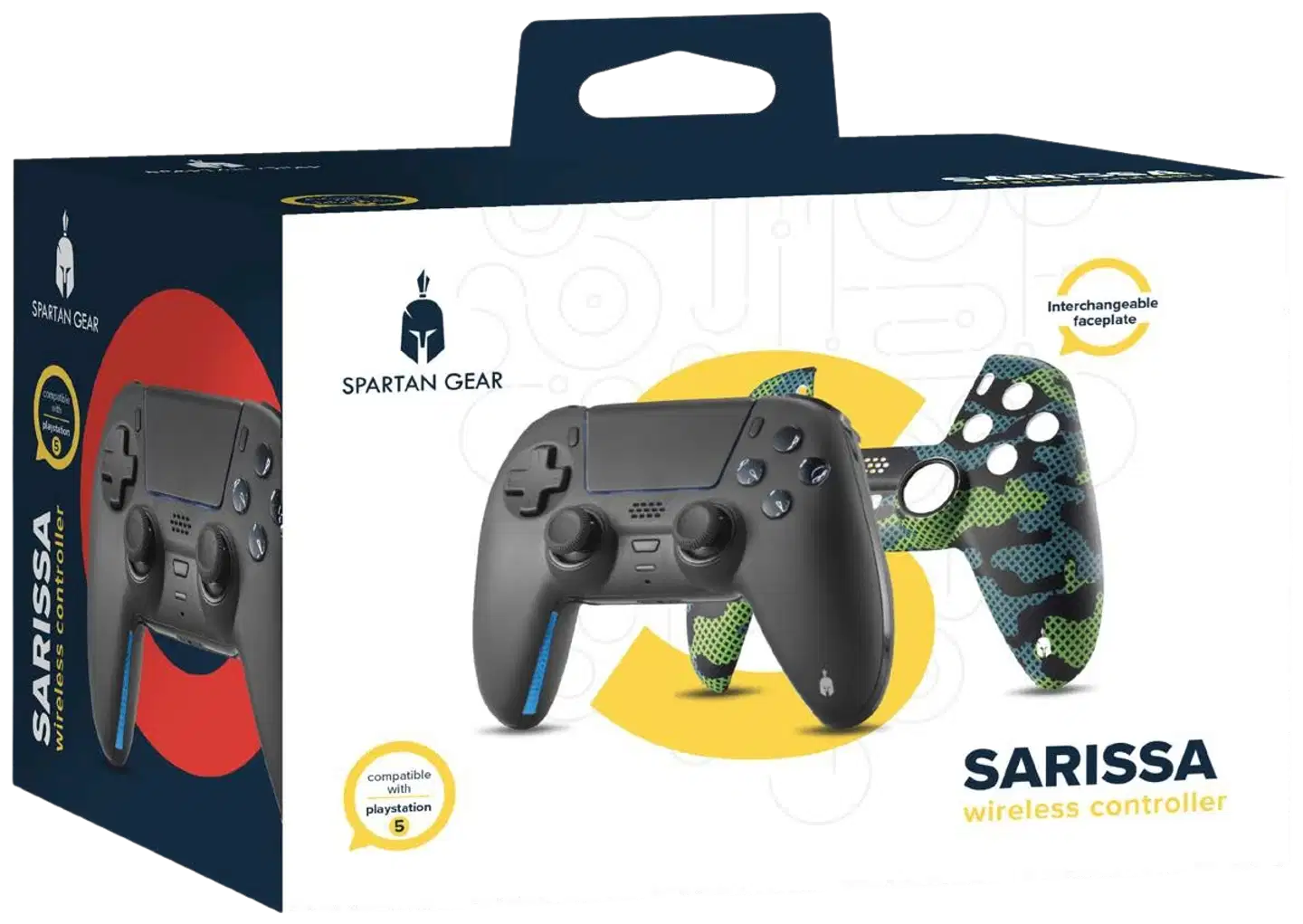 Playstation 5 Spartan Gear Sarissa langaton peliohjain musta - 1