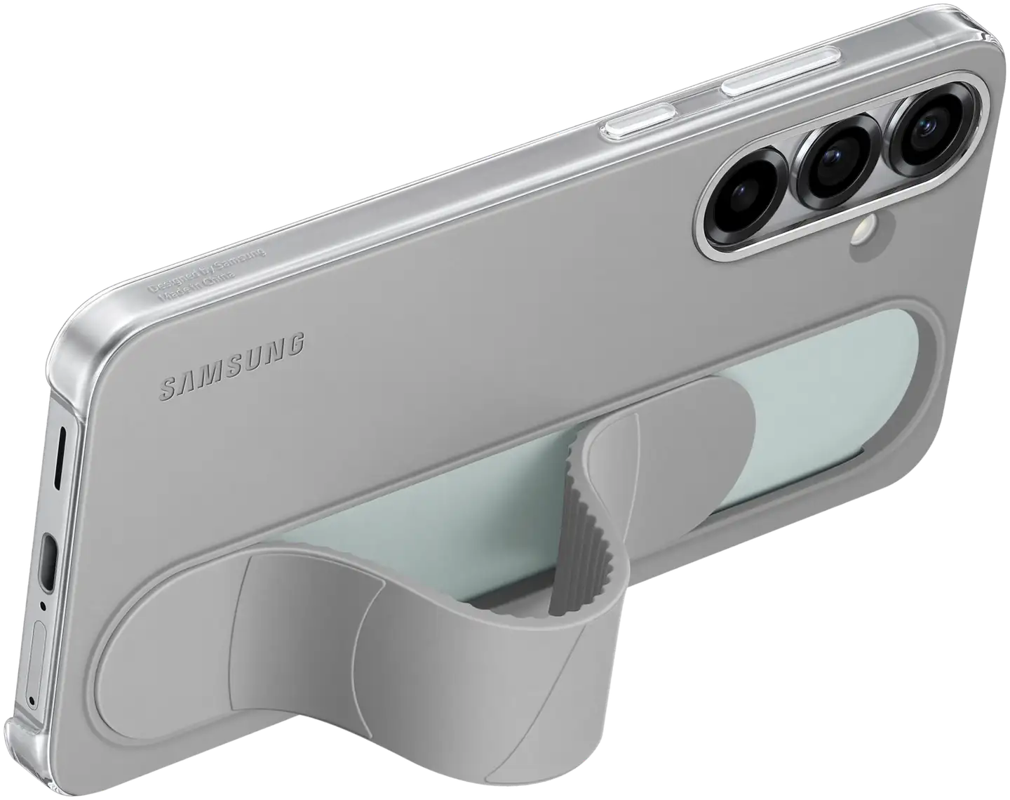 Samsung s25+ suojakuori standing grip case gray/mint - 4