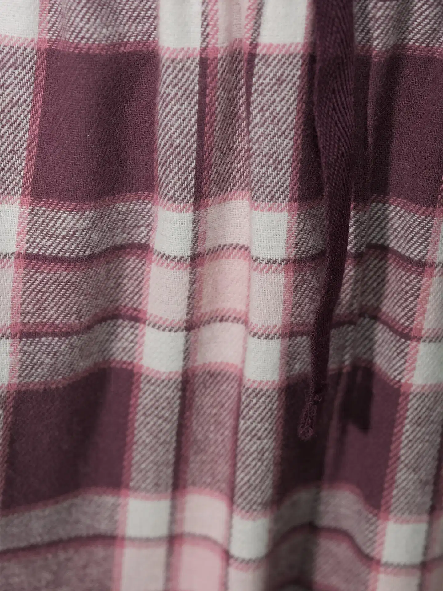 Actuelle naisten flanellihousut 212A382610 - Burgundy check - 5