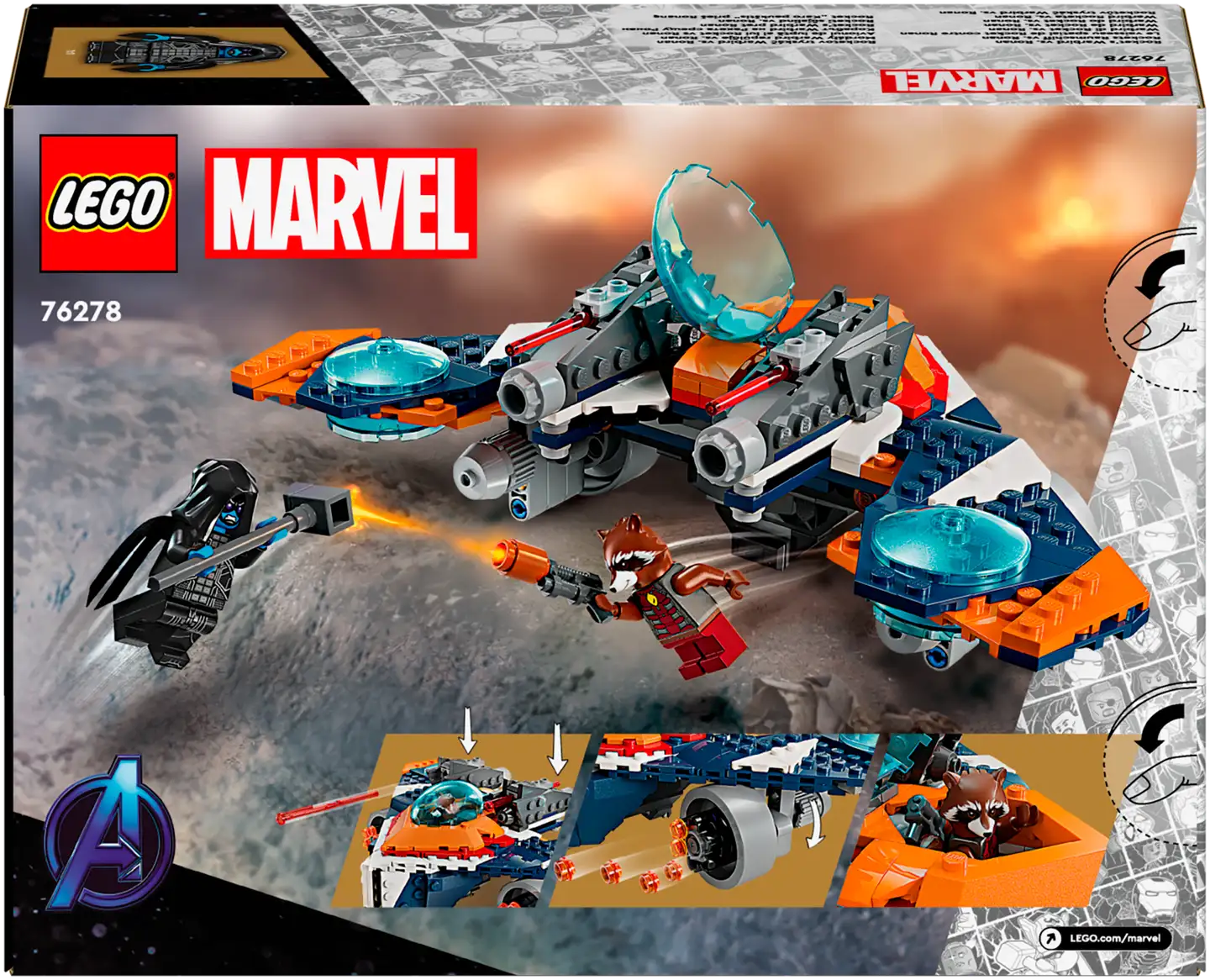 LEGO Super Heroes Marvel 76278 Rocketin Warbird vastaan Ronan, setti - 3