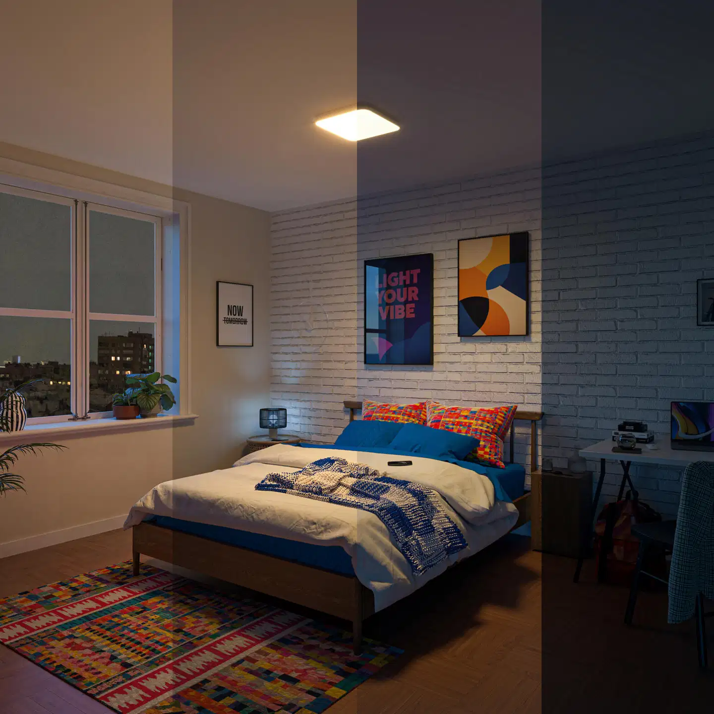 Philips Smart Lighting kattovalaisin neliö 18W 2700-6500K valkoinen säädettävä - 7