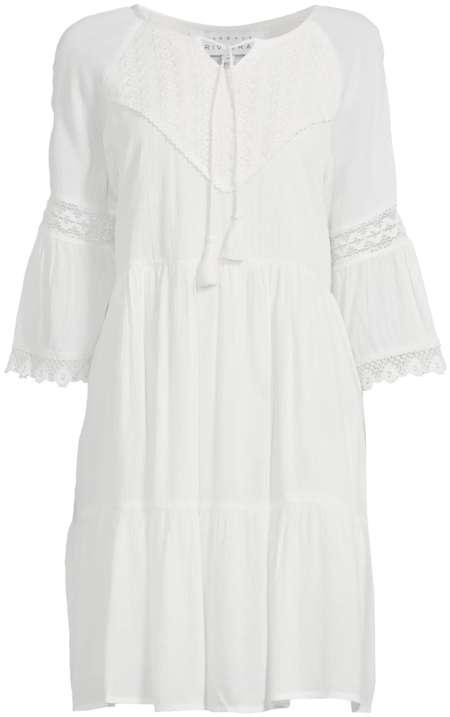 Margaux Riviera naisten lyhyt pitsimekko SDL-02 - WHITE - 2