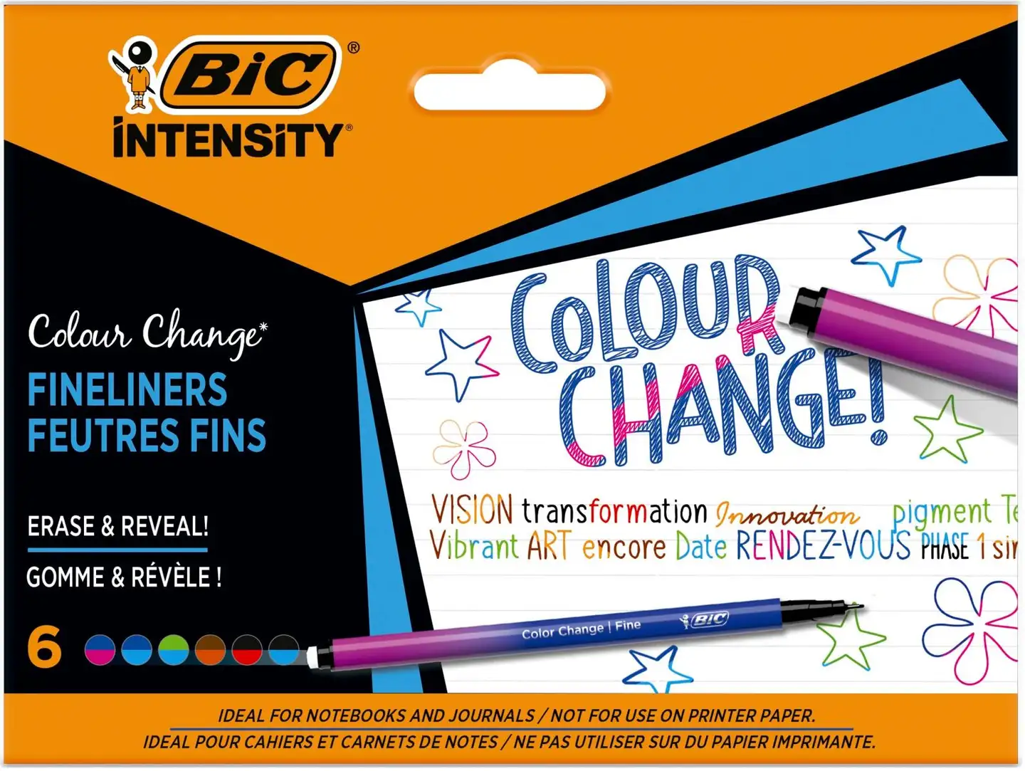 BIC Intensity Color Change kuitukynä 6 kpl