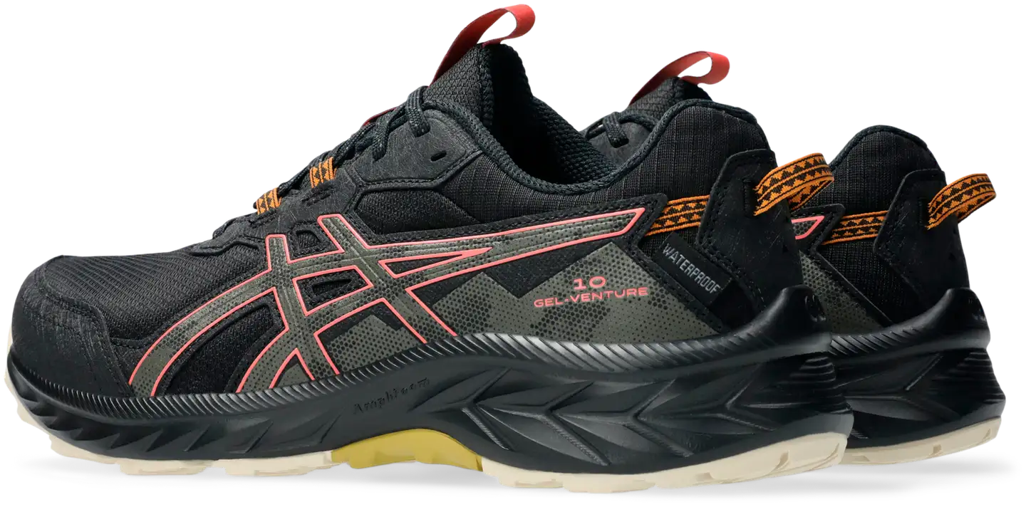 ASICS naisten polkujuoksukengät GEL-Venture 10 Waterproof - black/brown stone - 5