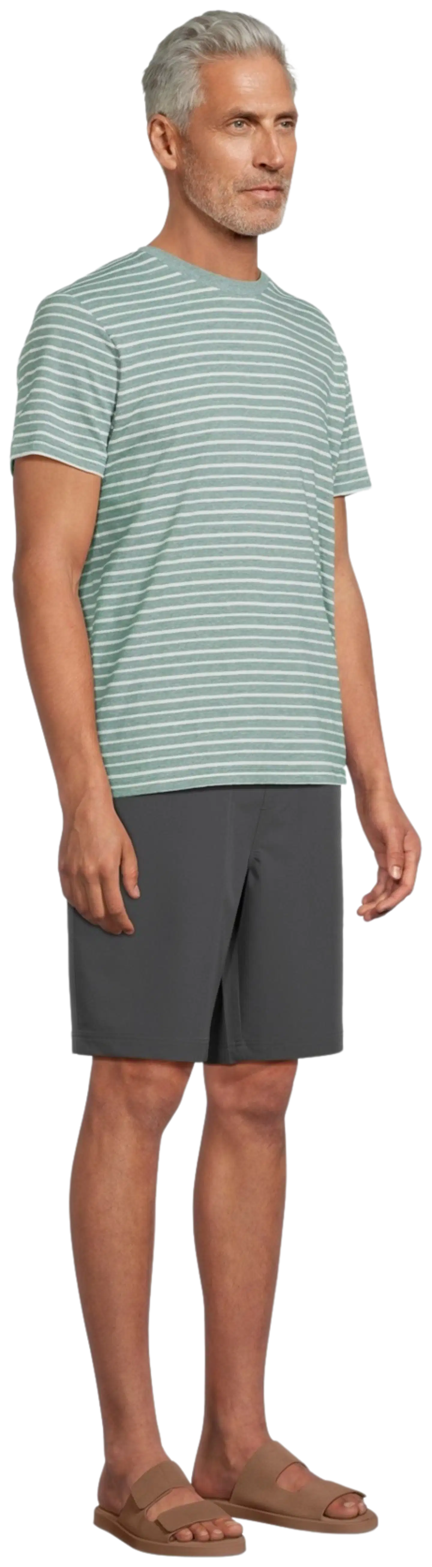 TEX miesten raidallinen t-paita I275381 - Green - 4