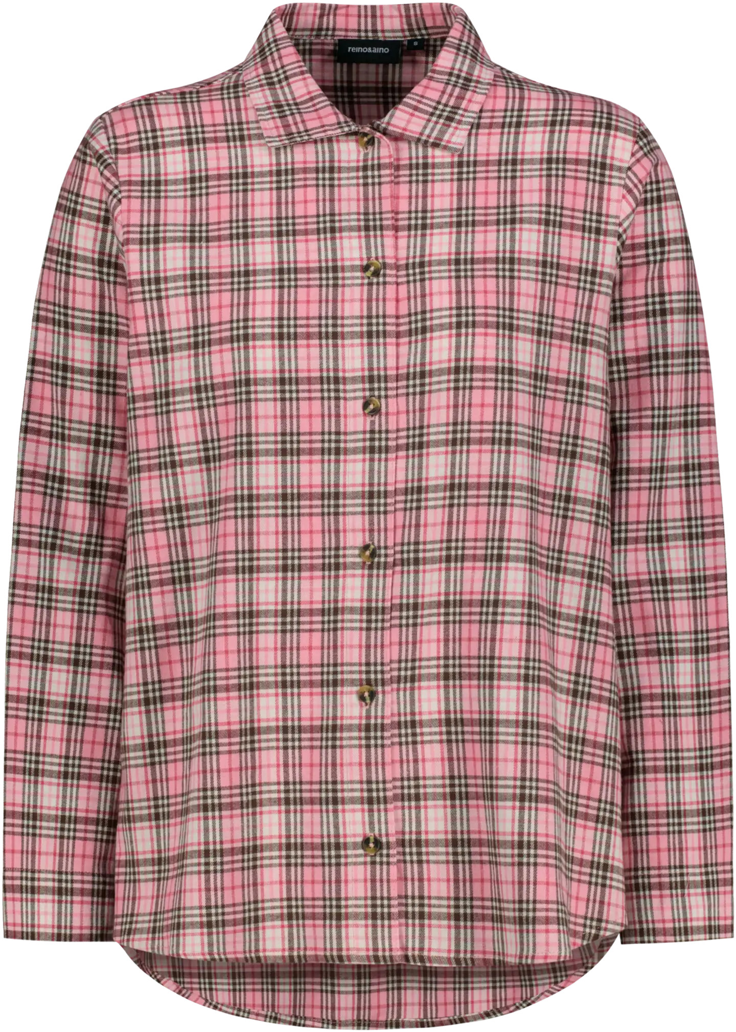 Reino&Aino naisten flanellipyjama Aino - pink check - 2