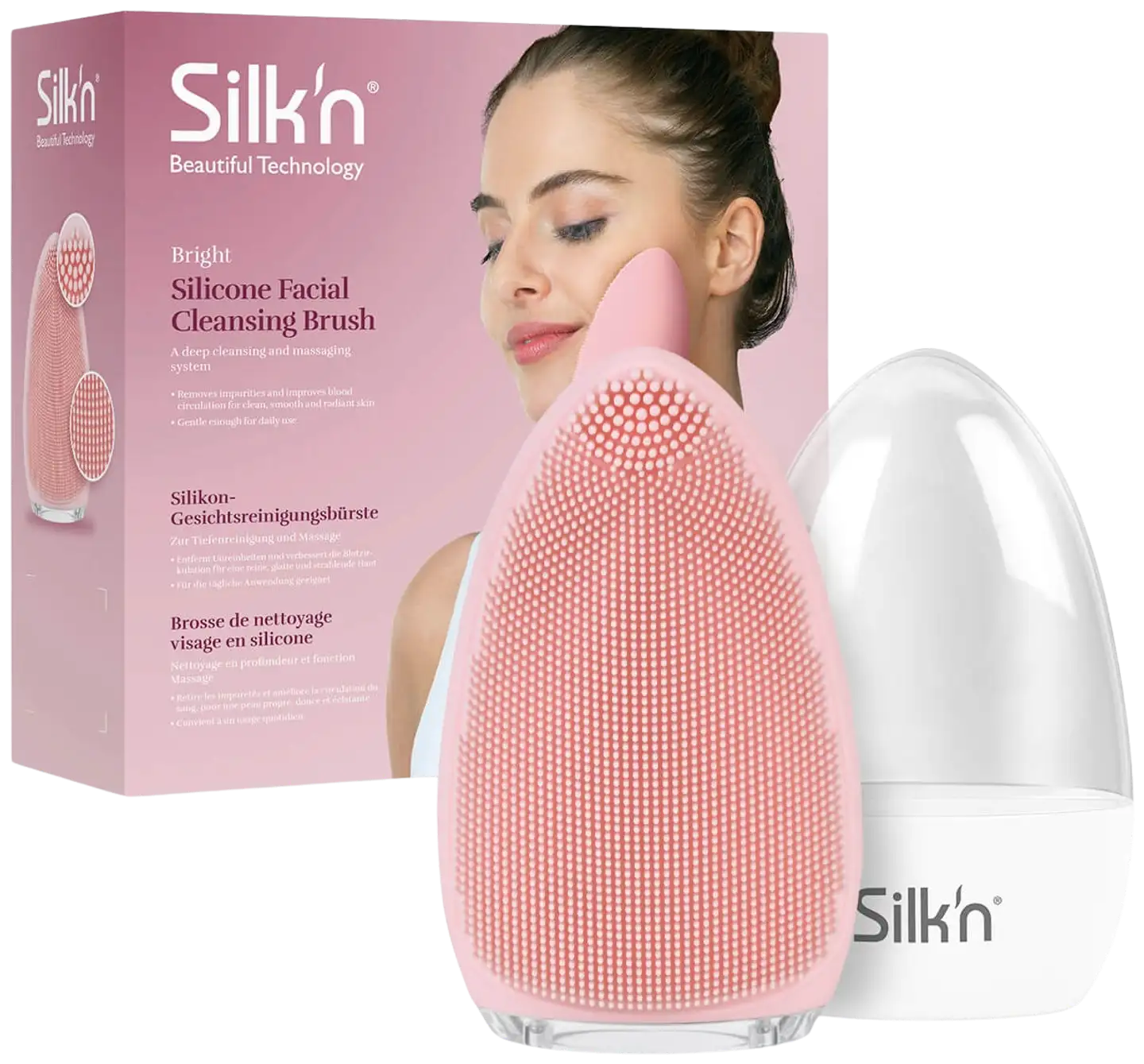 Silk'n kasvojen puhdistusharja Bright Pink - 1