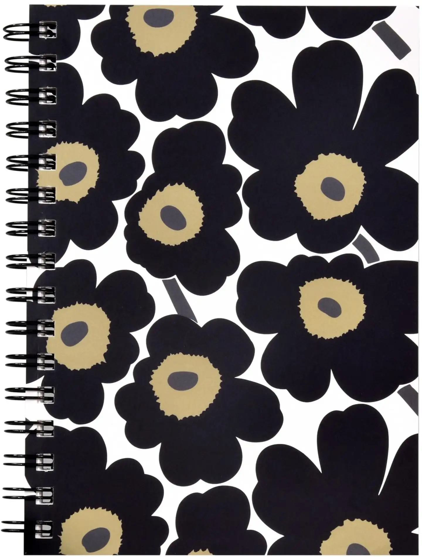 Marimekko muistikirja kierre A5 Unikko musta