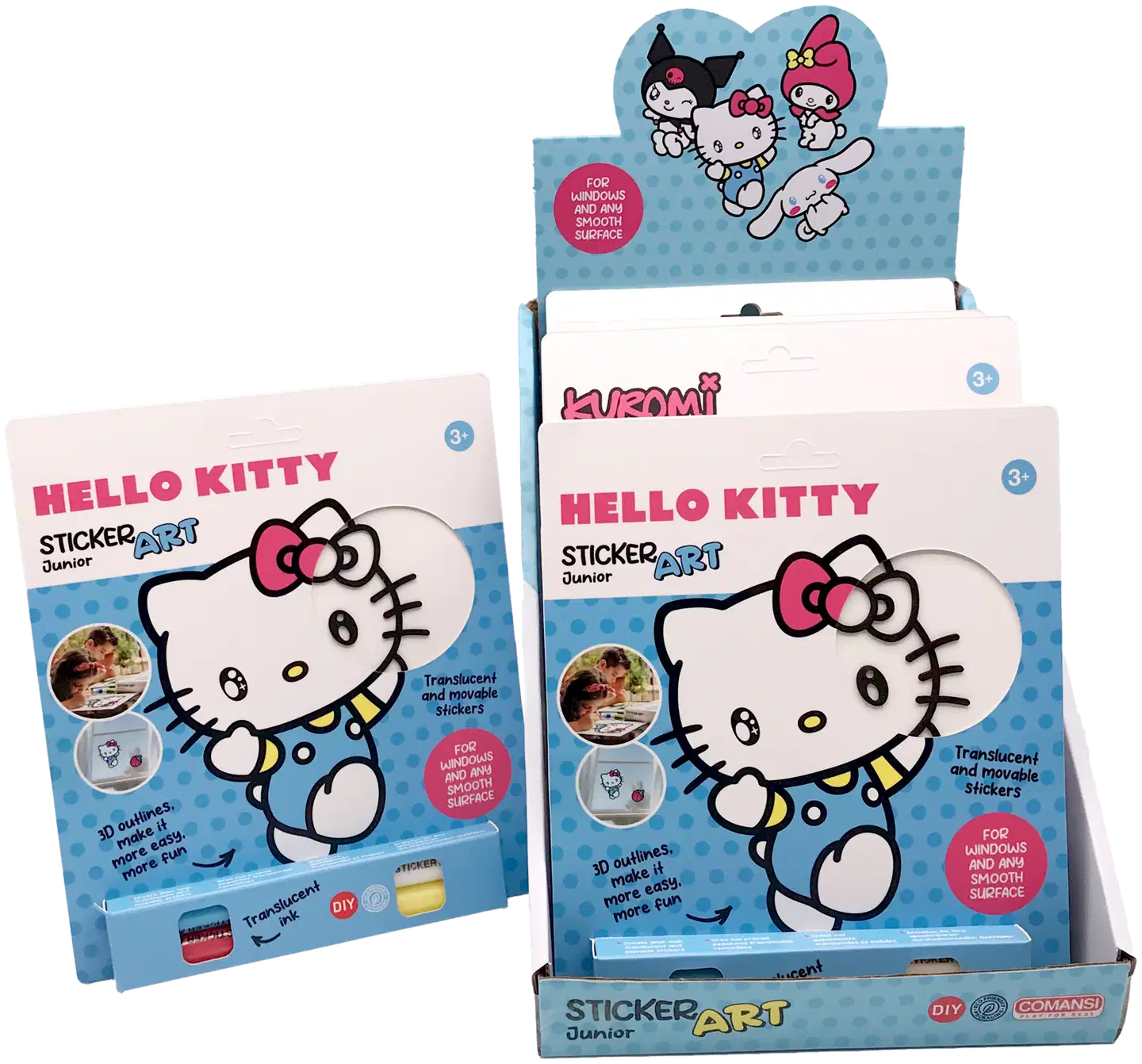 Comansi ikkunavärisetti Hello Kitty Sticker Art - 1
