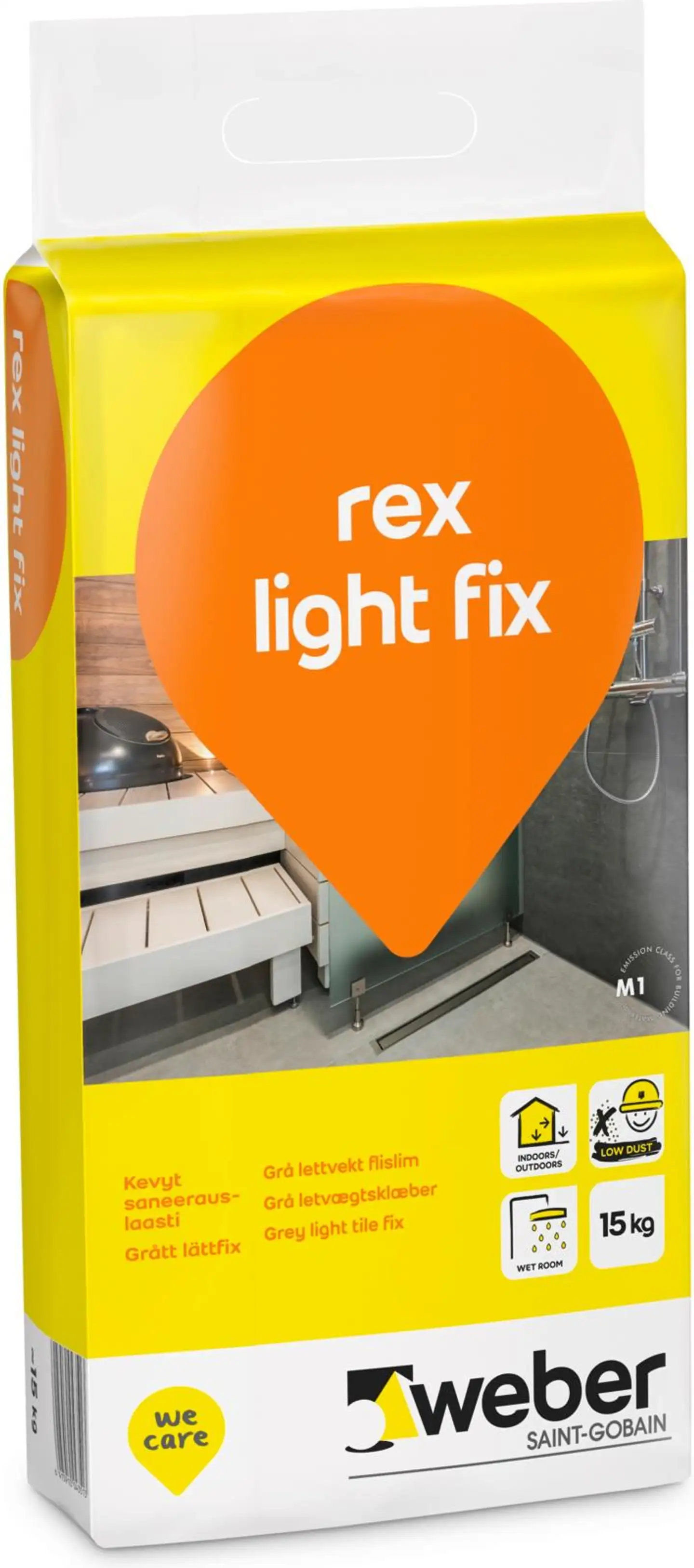 Weber kevyt saneerauslaasti rex light fix 15 kg