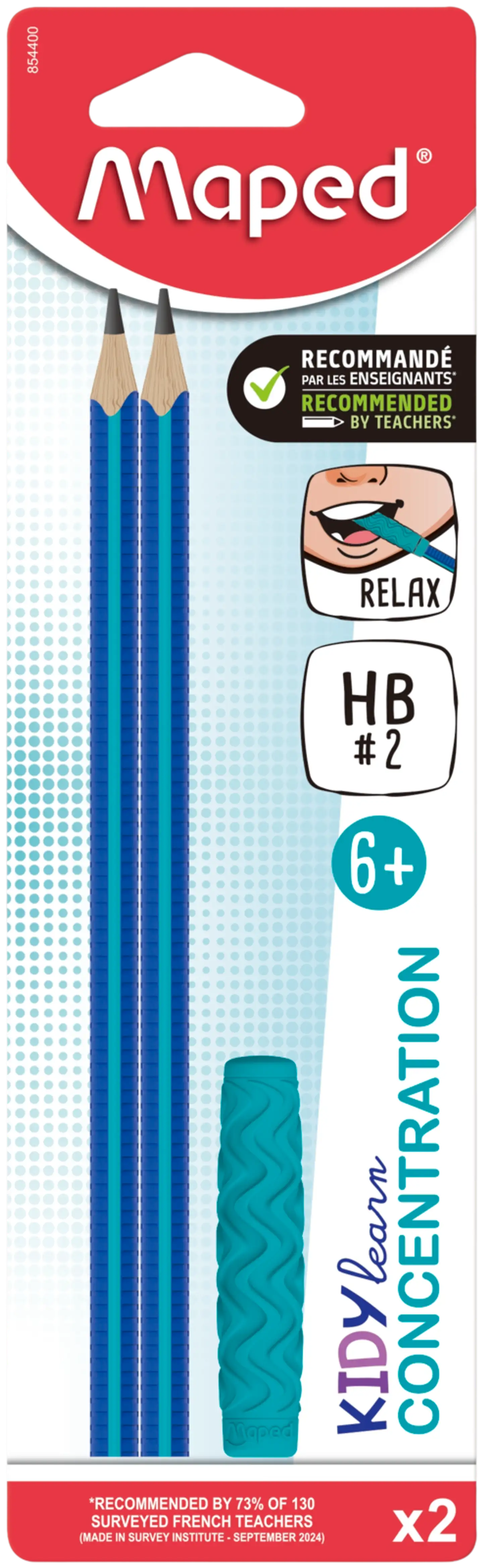 Maped lyijykynä 2 kpl + pehmike KidyLearn Concentration