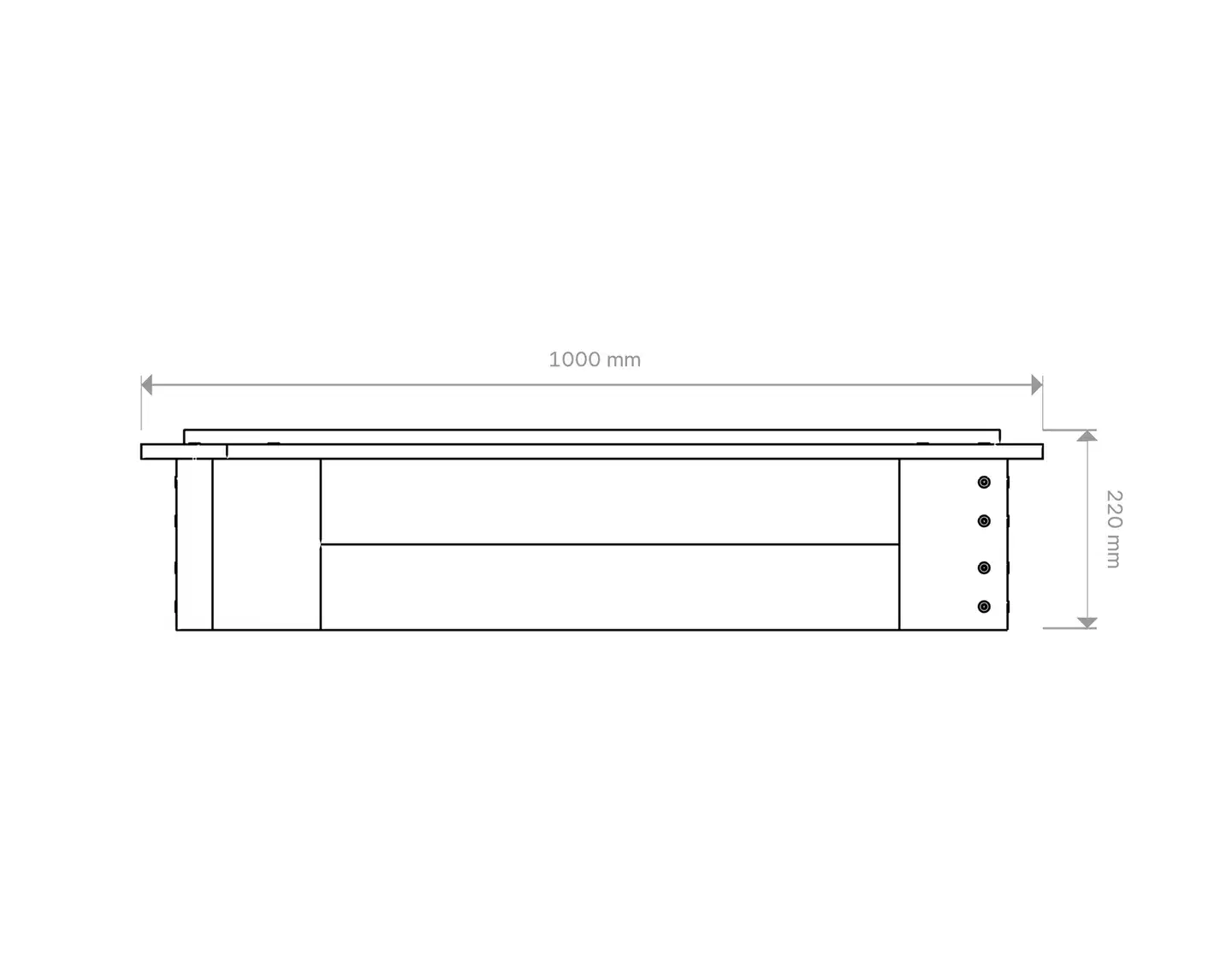 Hiekkalaatikko kannella 22x100x100cm - 2