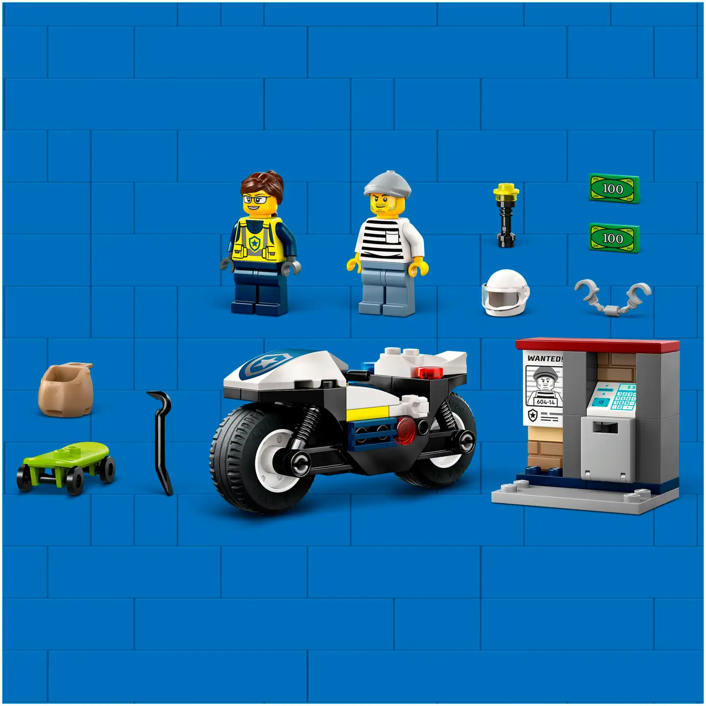 LEGO® City Police 60455 Takaa-ajo poliisimoottoripyörällä - 7