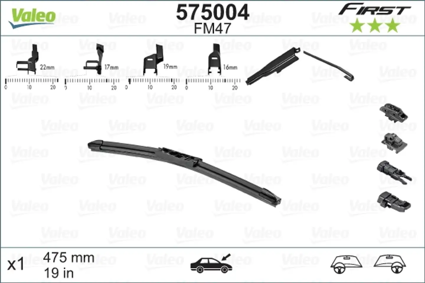 Valeo First yleissulka 475mm