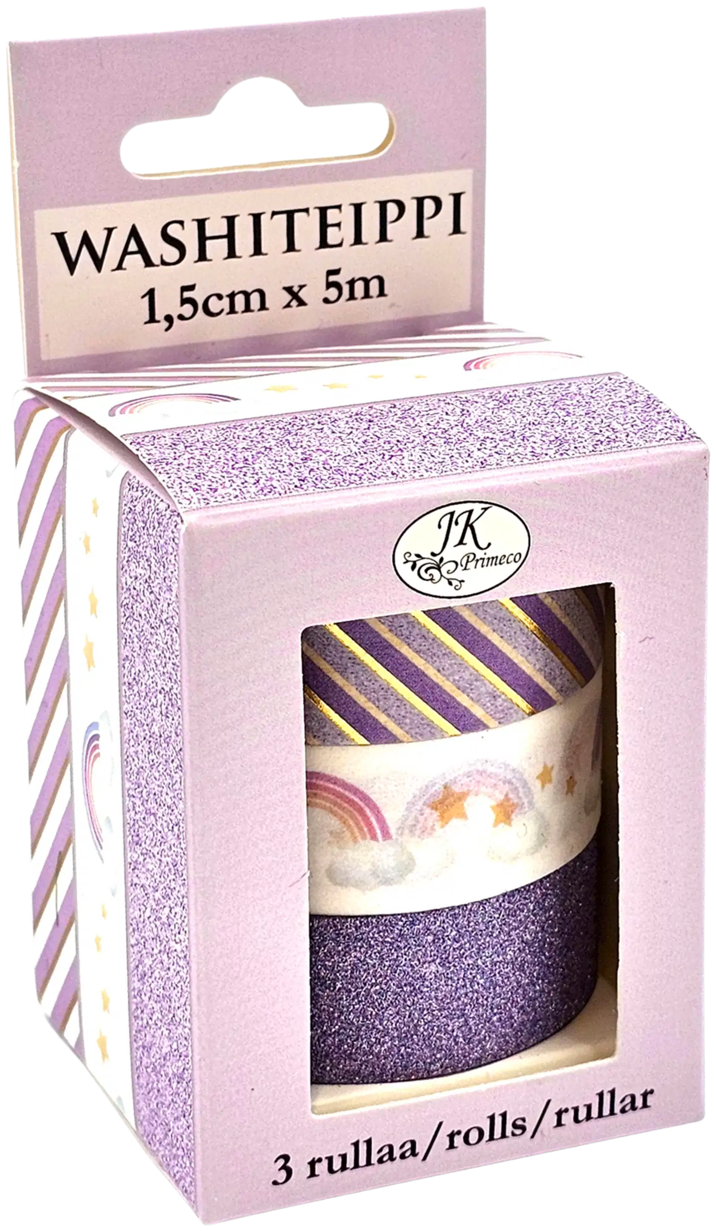 J.K. Primeco washiteippi 1,5cm x 5m Lila 3rll - 1