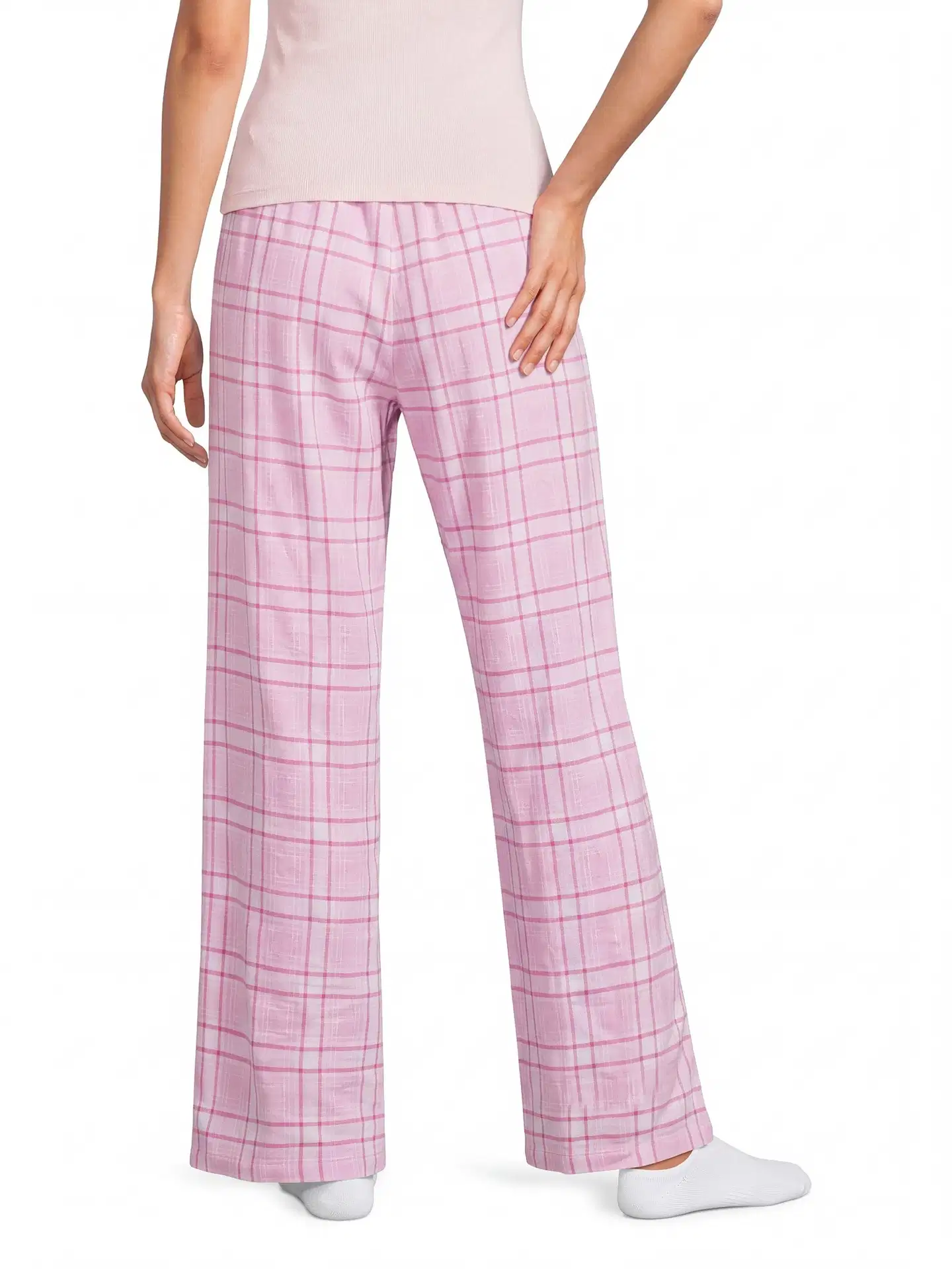 Actuelle naisten flanellihousut 212A382612 - Red check - 3