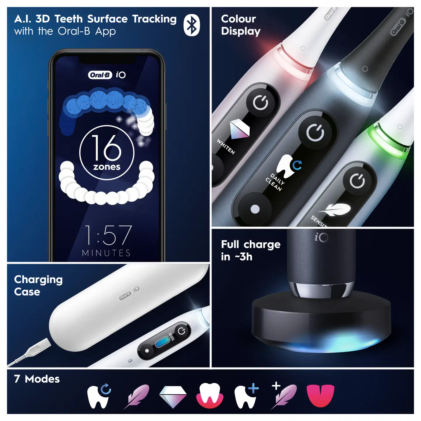 Oral-B iO 9 Rose Quartz sähköhammasharja, 2 vaihtoharjaa, 1 lataava matkakotelo - 11