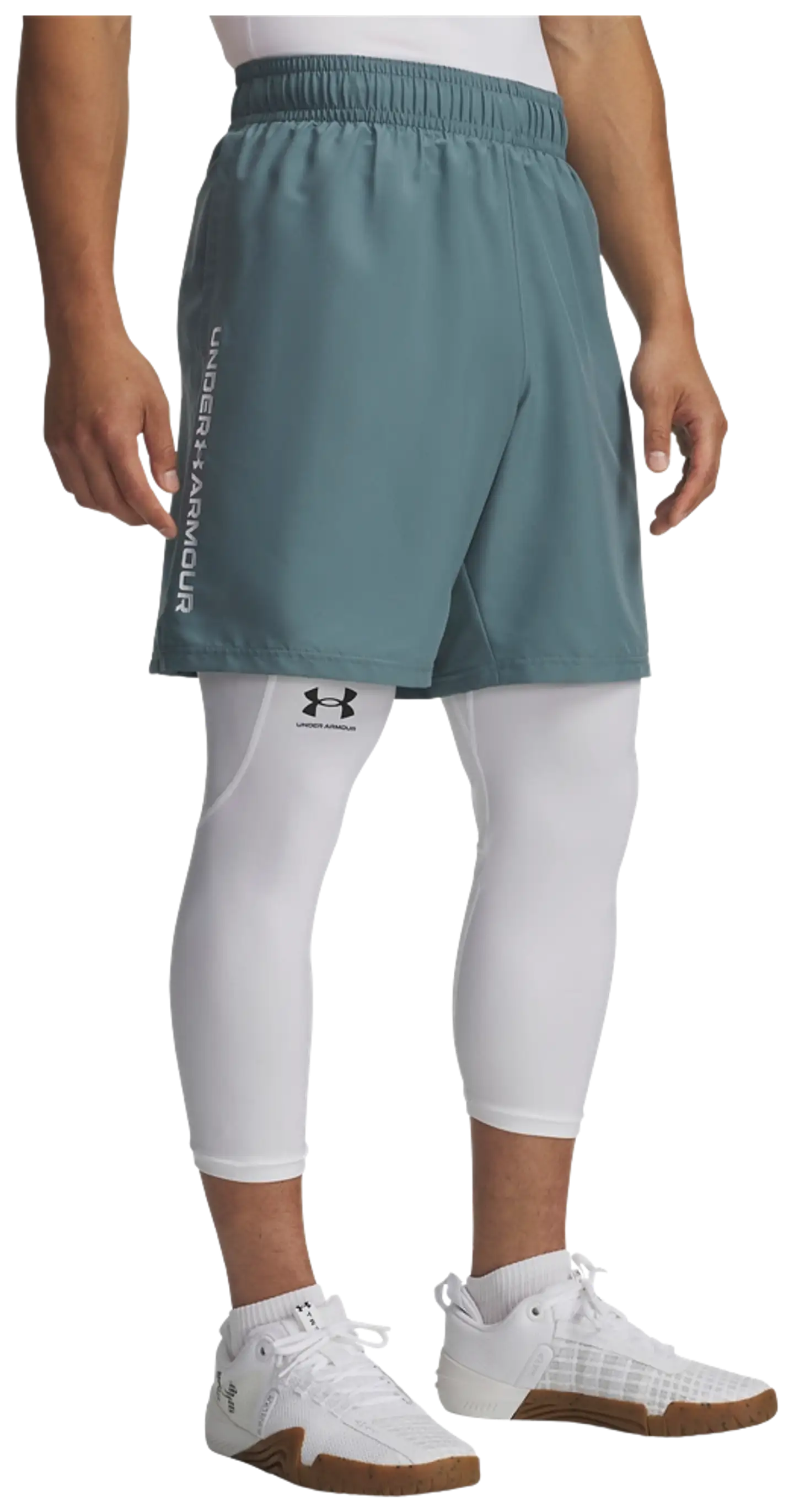 Under Armour miesten treenishortsit Tech Woven Wordmark 1383356 - Jasper Blue - 2