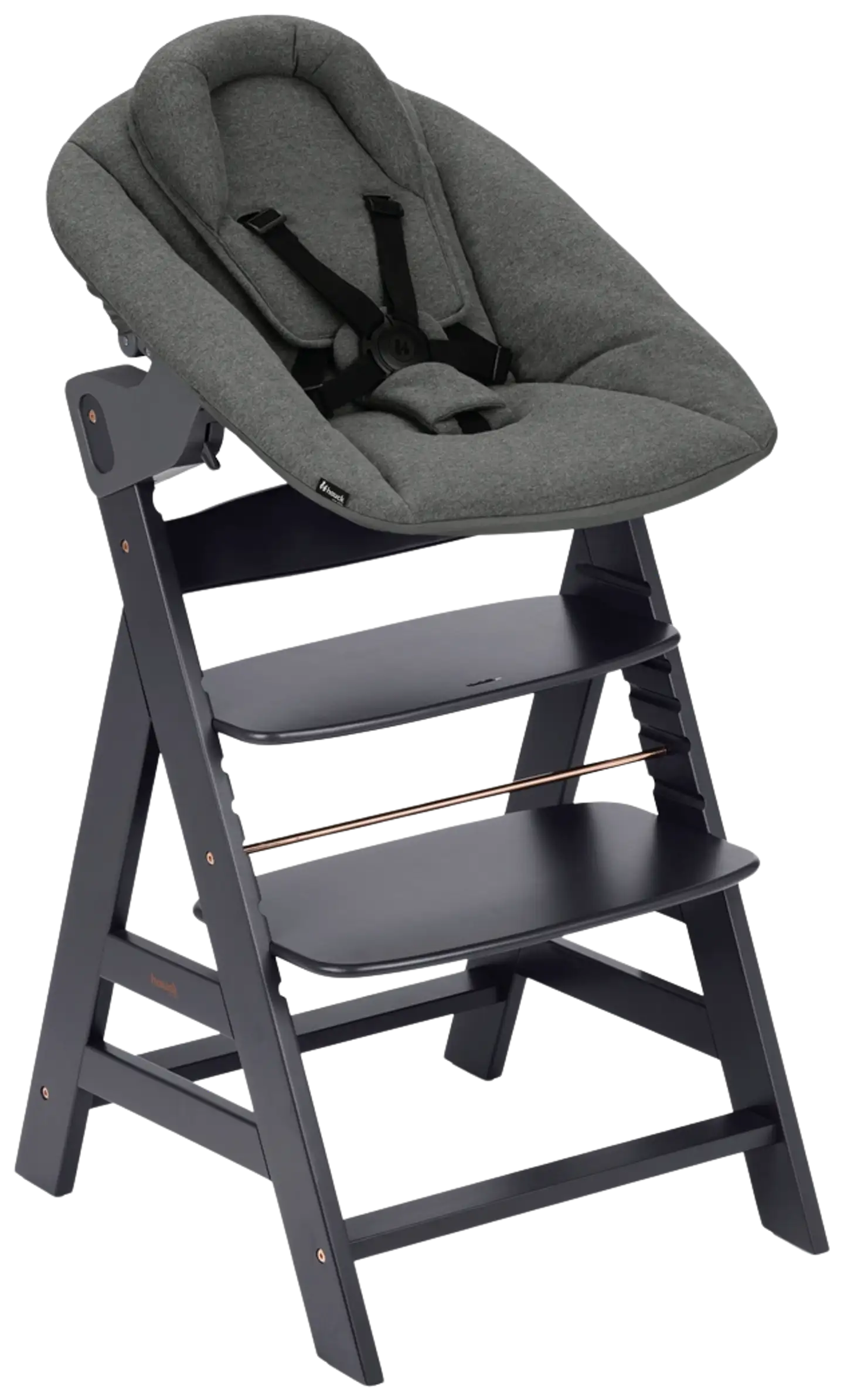 Hauck syöttötuolisetti Alpha Newborn tummanharmaa - 1