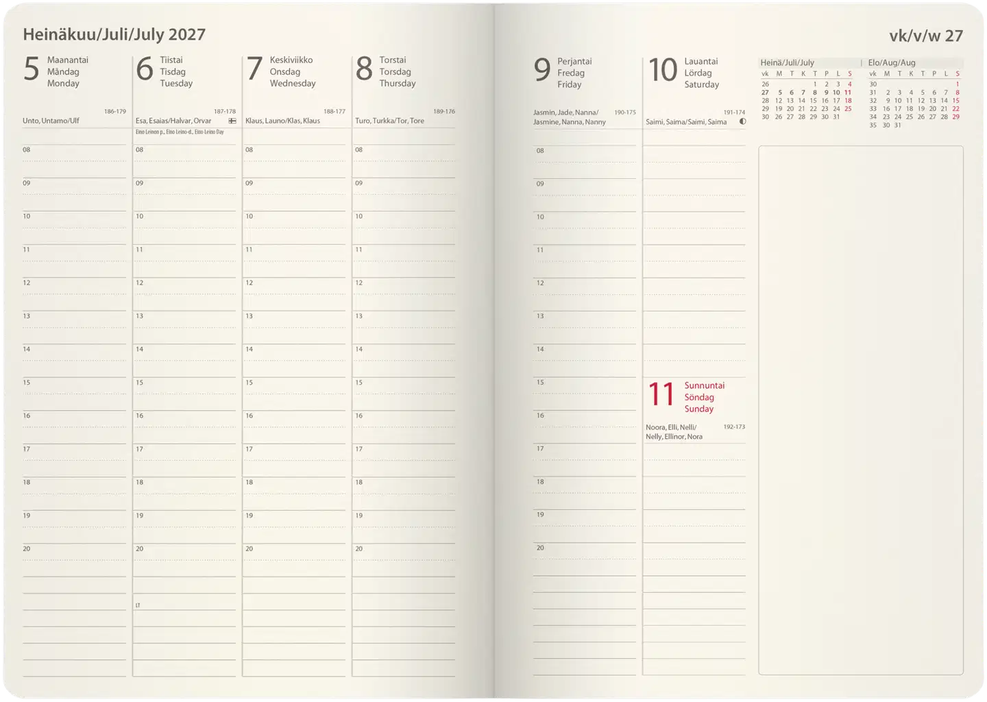Burde Kalenteri 2027 Business Forma Deluxe ruskea - 2