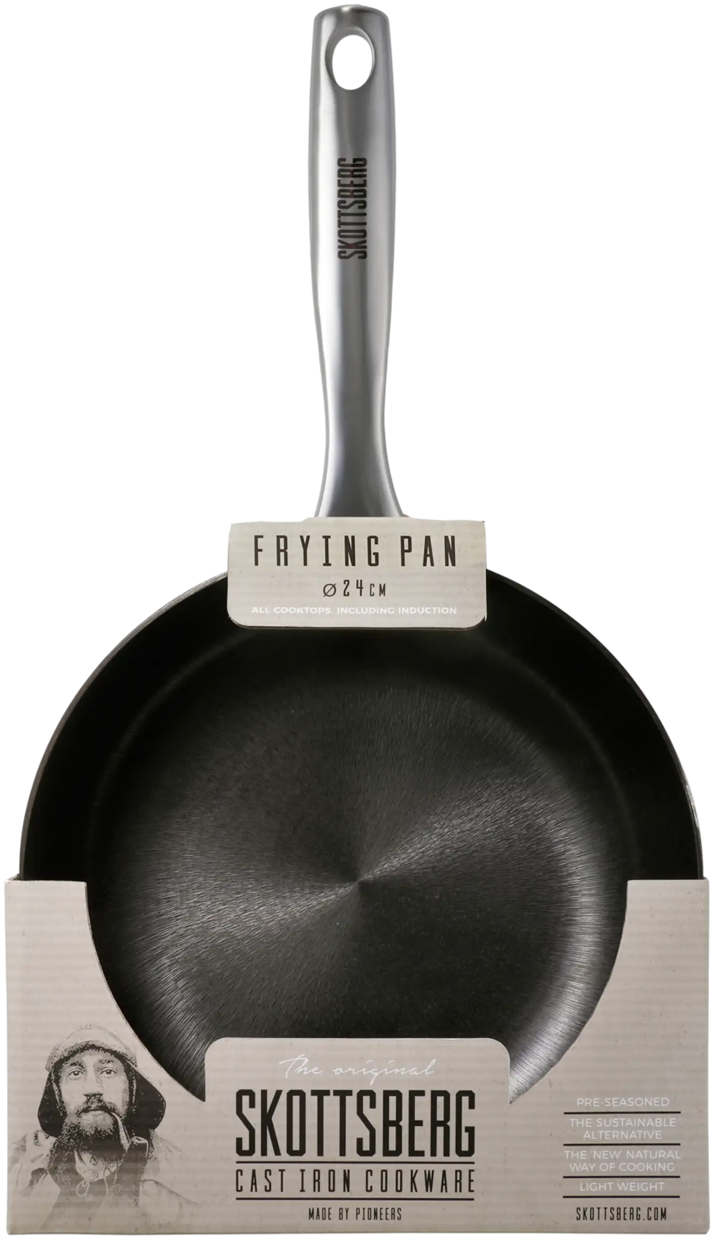 Skottsberg valurautapannu kevyt 24 cm - 4