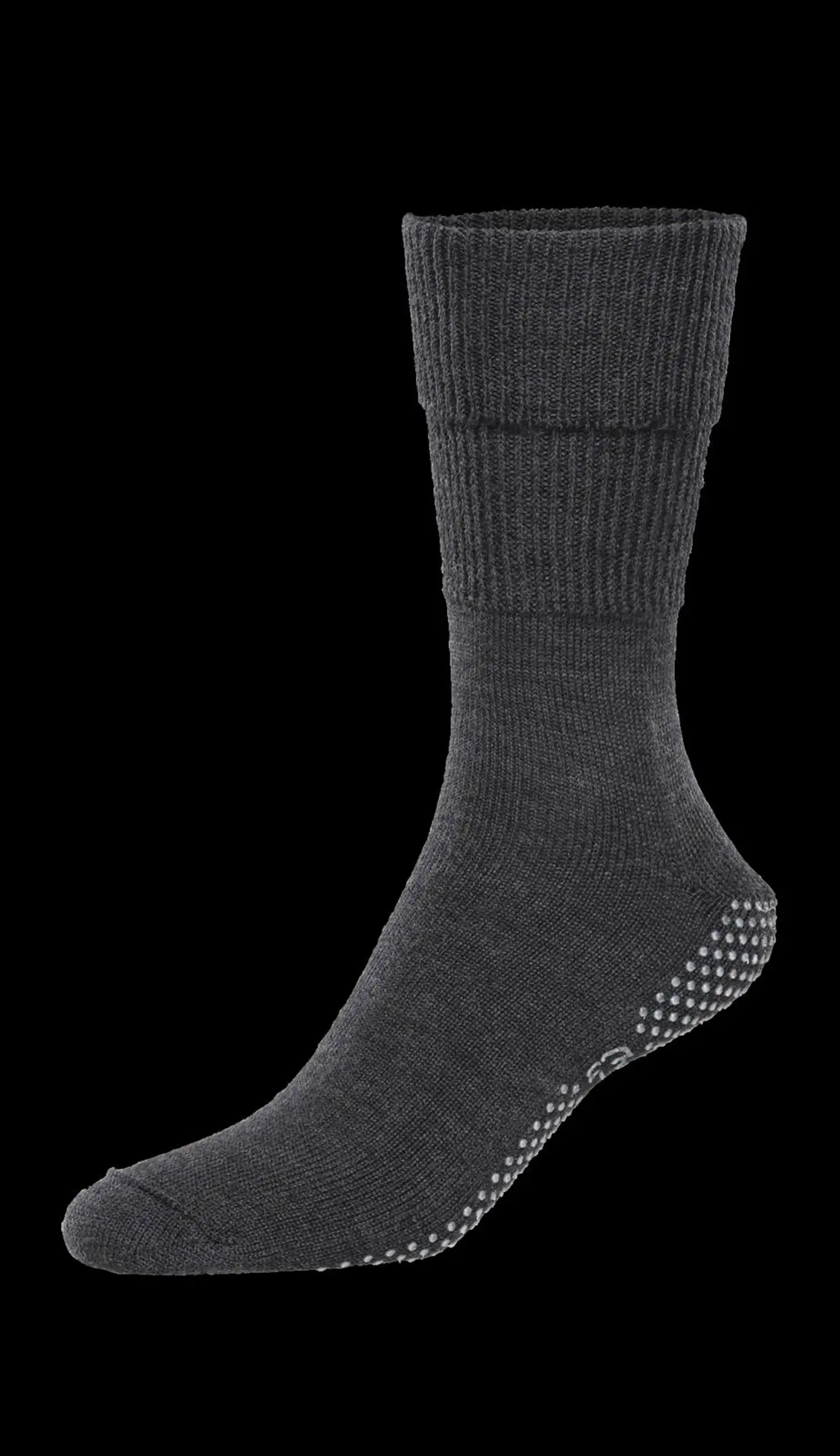 Sidoste  miesten Saimi ja Lauri puristamattomat liukuestevillasukat - Grafiitti