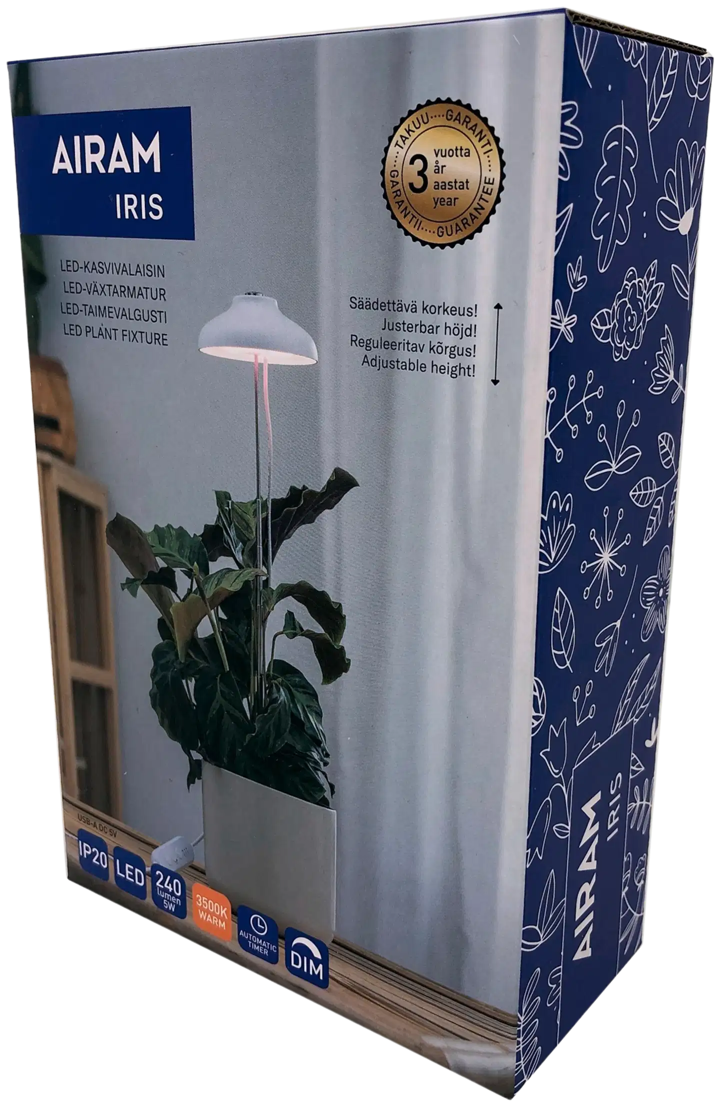 Airam Iris kasvivalo 5W/835 240lm valkoinen - 2