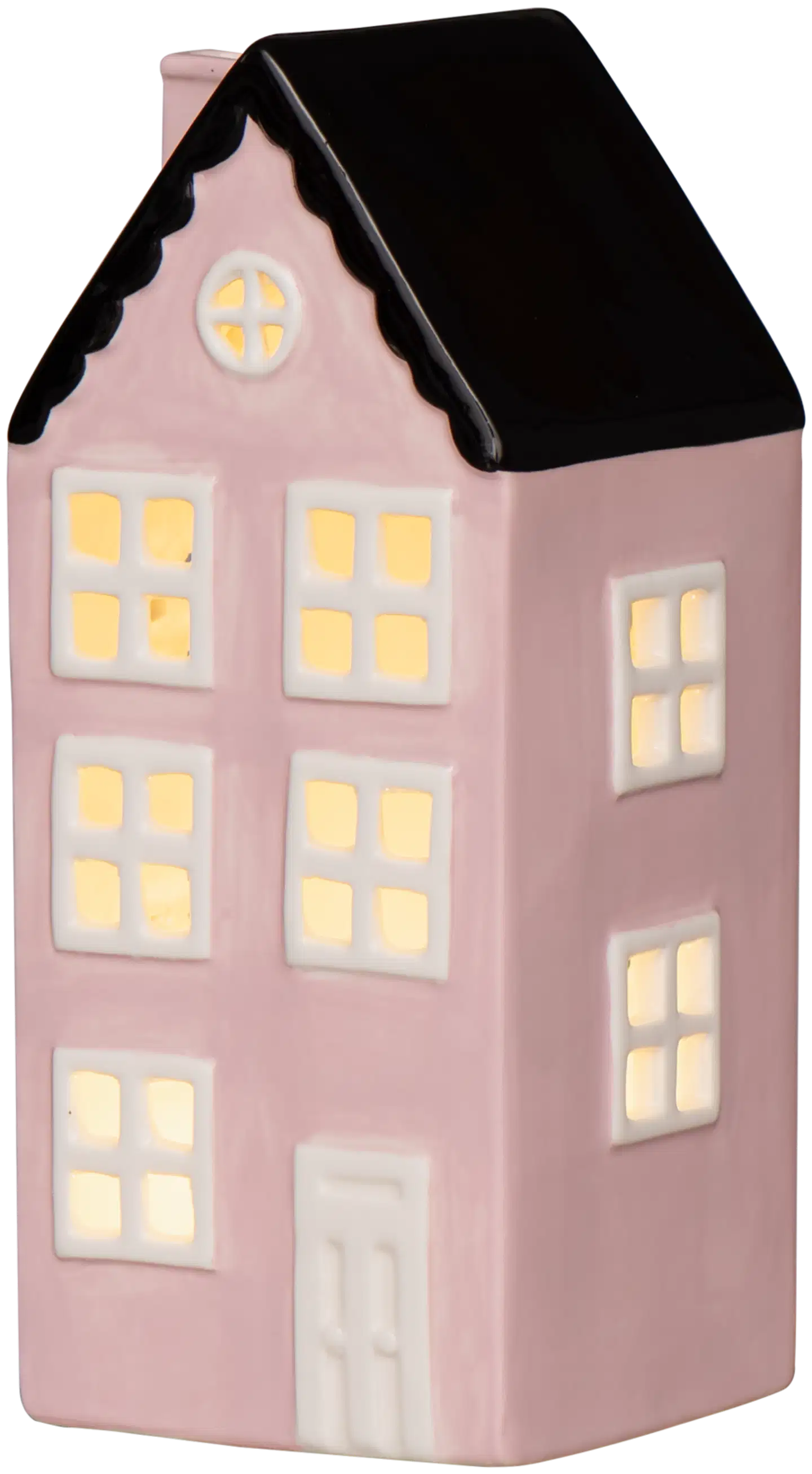 Finnlumor Talolyhty LED-valoilla 21 cm Århus Vaalean  punainen/musta - 2