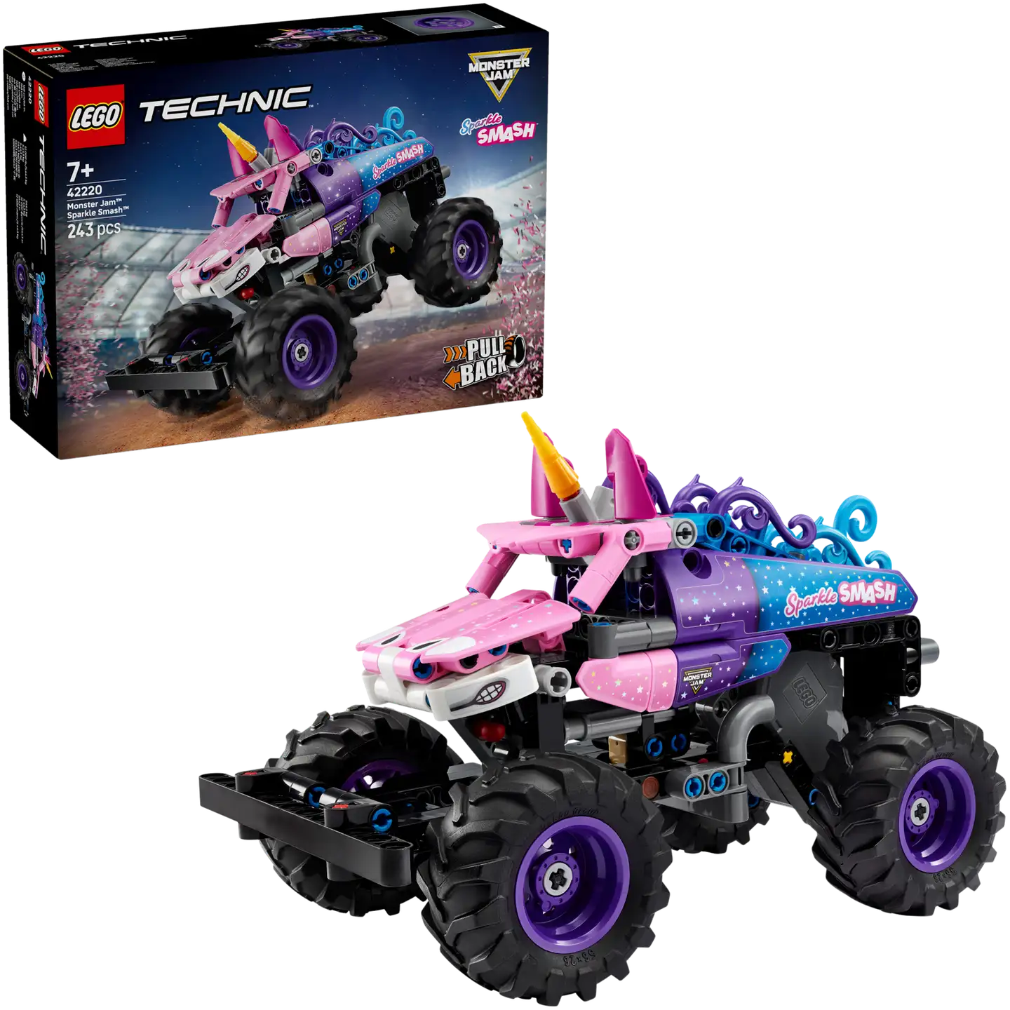 LEGO® Technic 42220 Monster Jam™ Sparkle Smash™ vetomoottorilla - 1