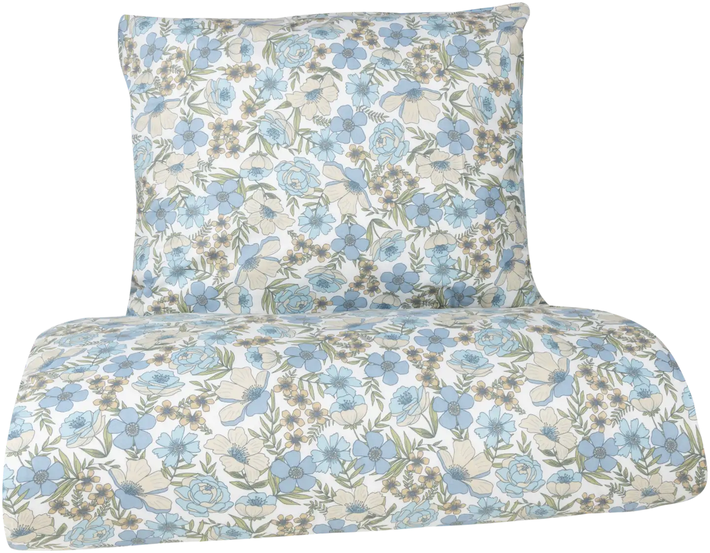 Xtra pussilakanasetti Amalfi 150x210 cm vaaleansininen-beige - 1