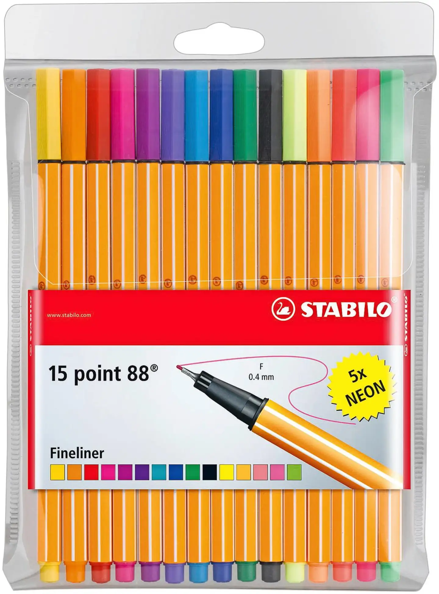 Stabilo tussikynä Point 88 Fineliner 15 väriä